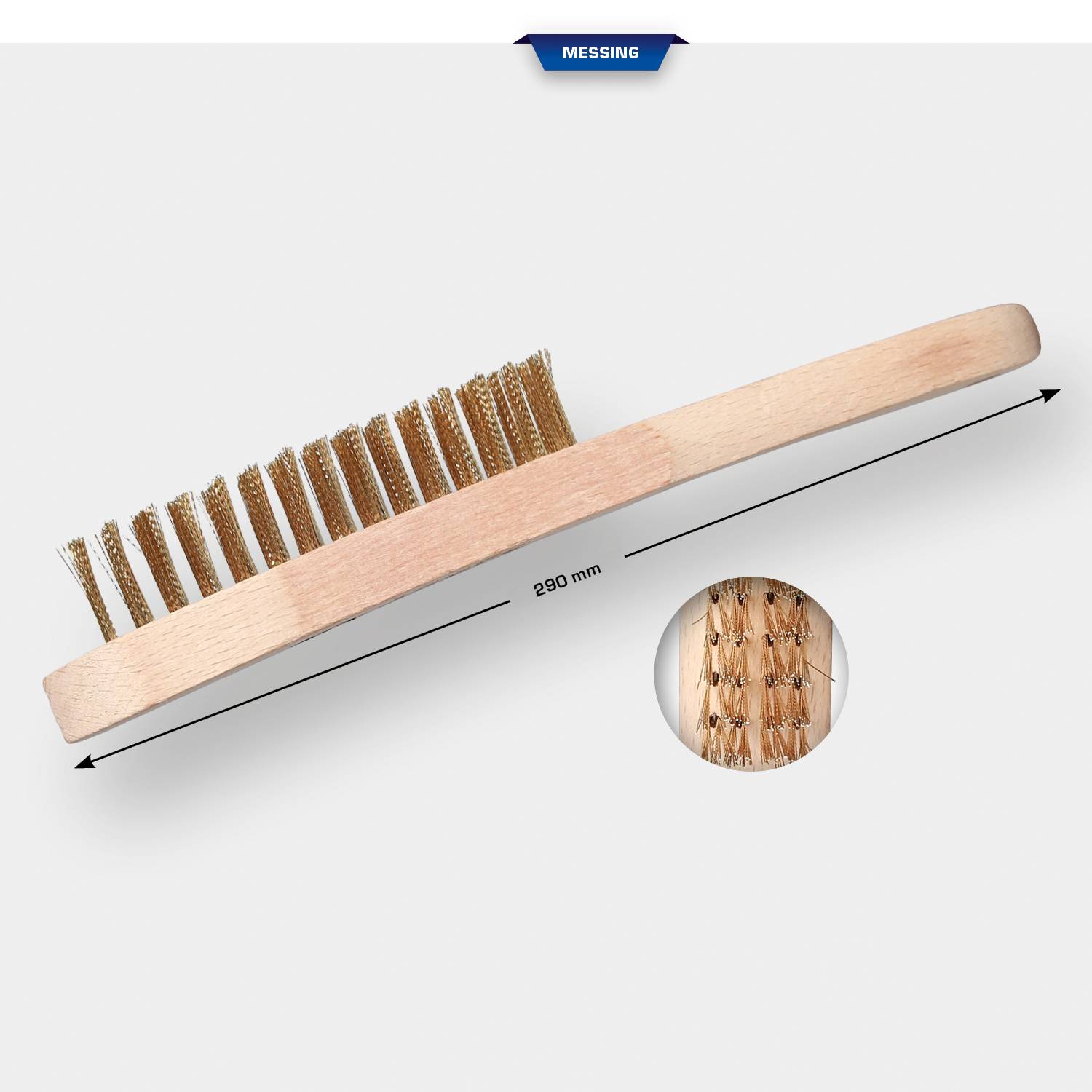 Brilliant Tools BT706009 Messing Drahtbürste, 4-reihig, 290 mm