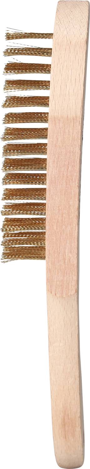 Holzbürste mit Metallborsten für die Reinigung von Oberflächen oder Schuhen.