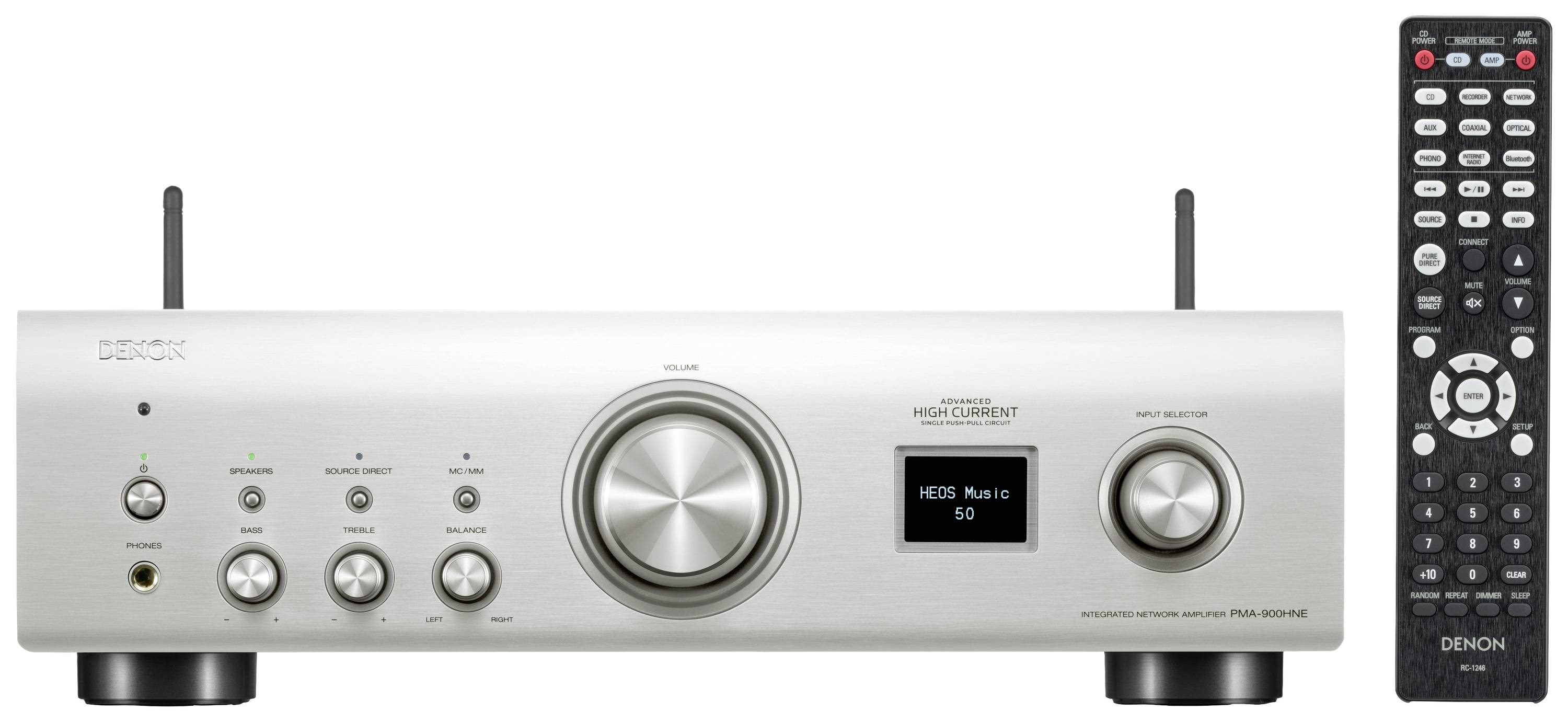 Denon PMA900HNESPE2 Stereo-Verstärker 2 x 85 W Silber AirPlay, Bluetooth®, Internetradio, USB, WLAN