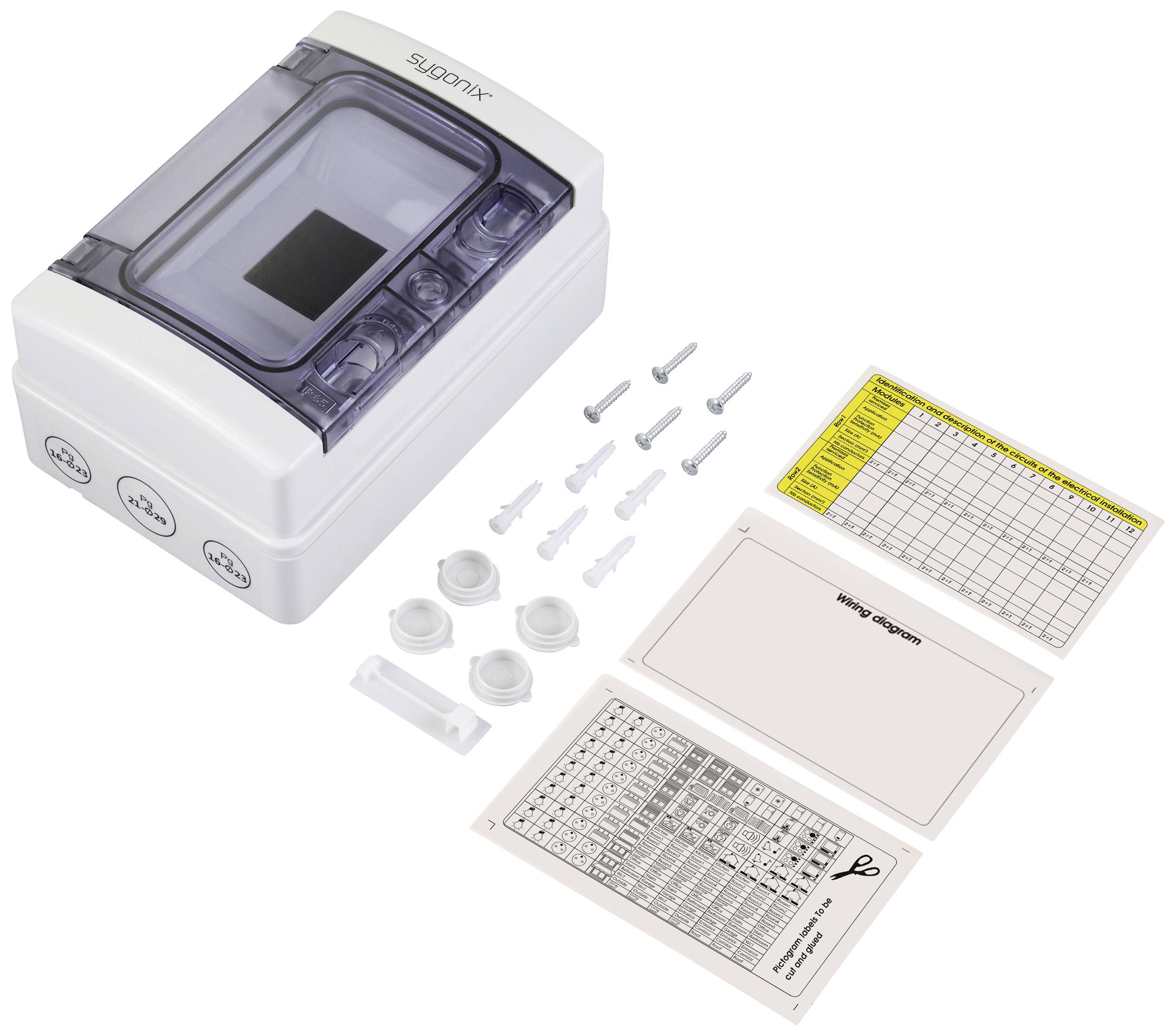 Sygonix SY-5491850 Kleinverteiler Aufputz Anzahl Teilungen = 4 Anzahl Reihen = 1 Inhalt 1St.