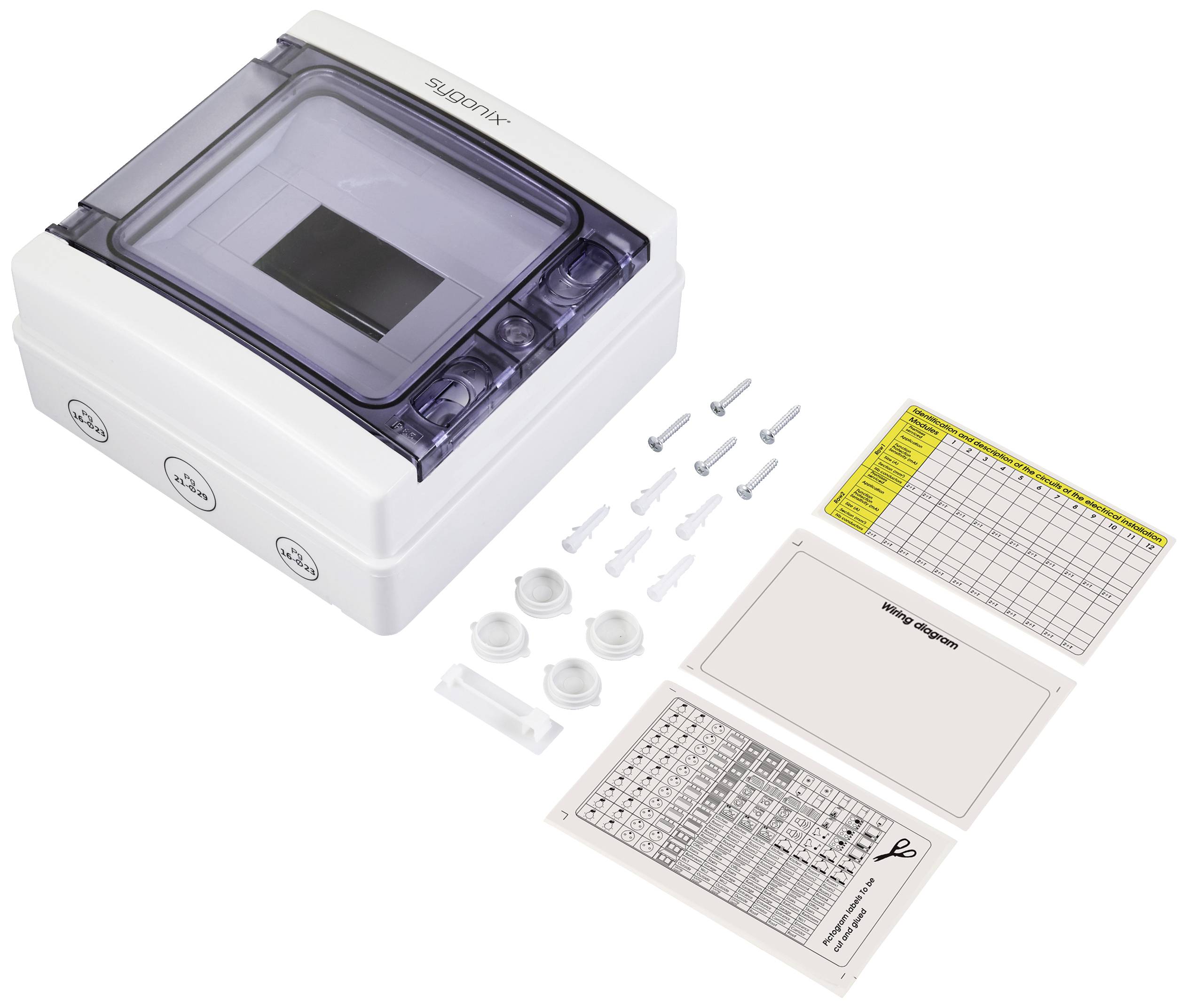 Sygonix SY-5491852 Kleinverteiler Aufputz Anzahl Teilungen = 8 Anzahl Reihen = 1 Inhalt 1St.
