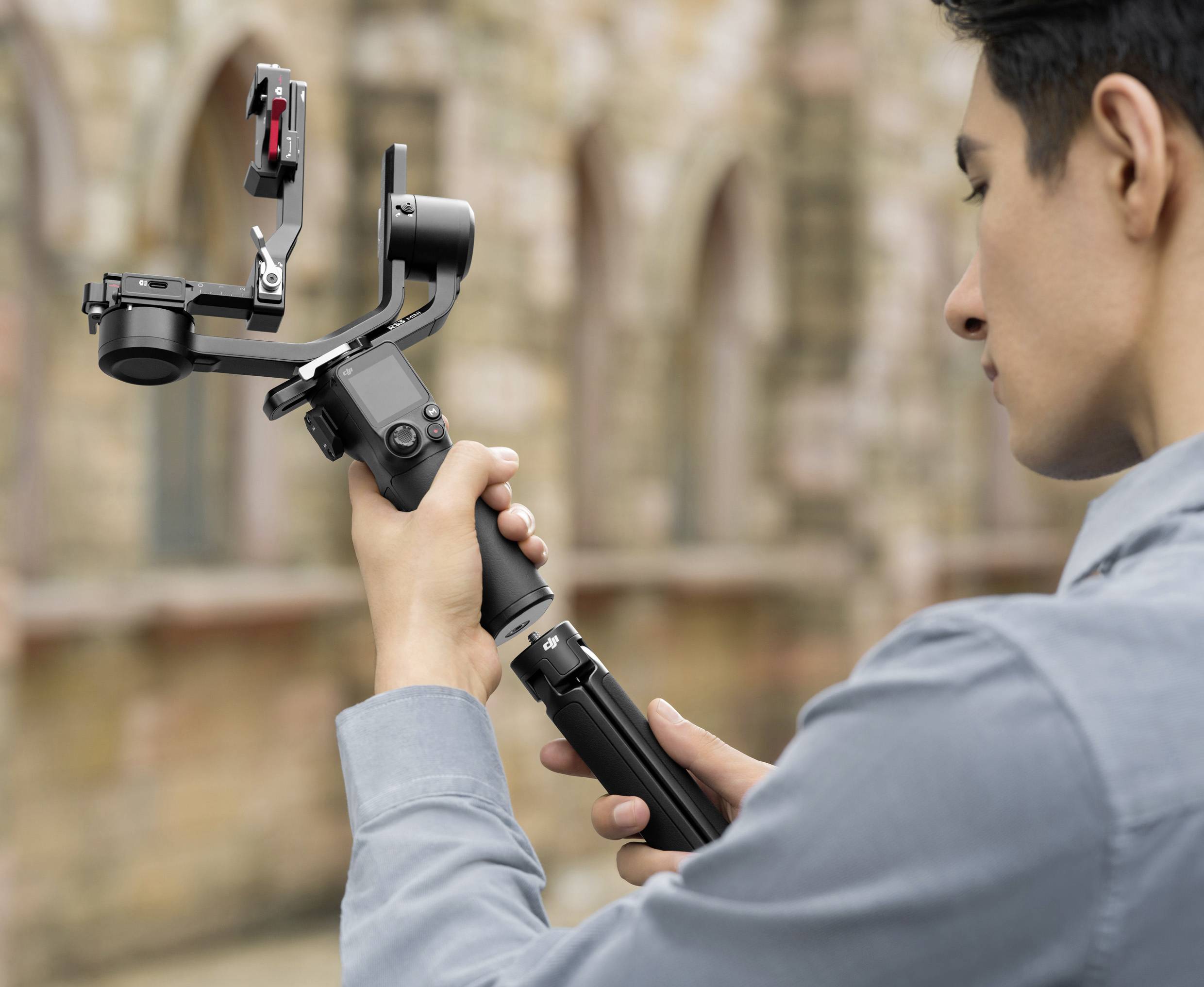 DJI RS 3 Mini Gimbal elektrisch 1/4 Zoll Schwarz 3D-Neiger Belastbar bis 2 kg