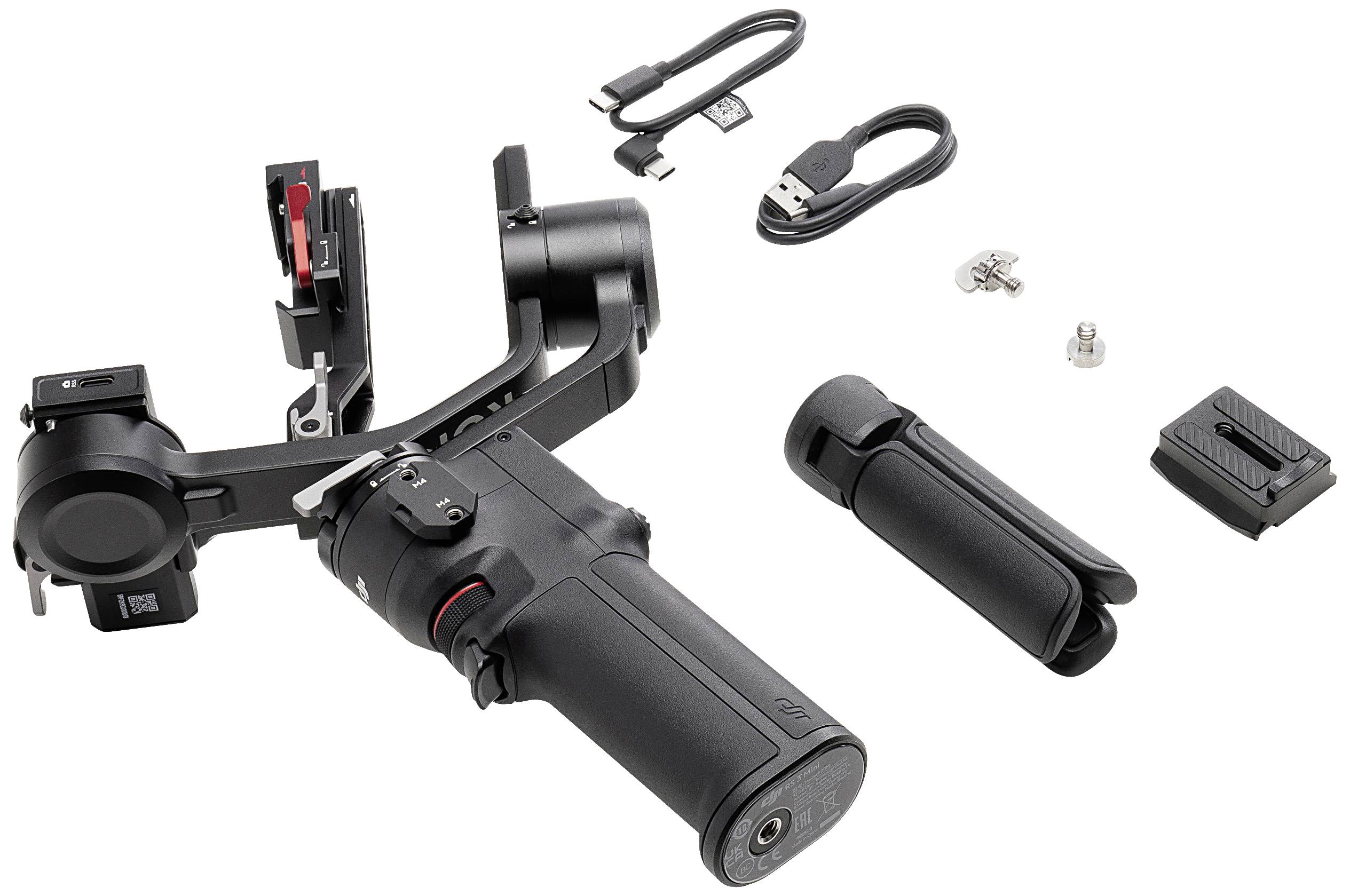 DJI RS 3 Mini Gimbal elektrisch 1/4 Zoll Schwarz 3D-Neiger Belastbar bis 2kg