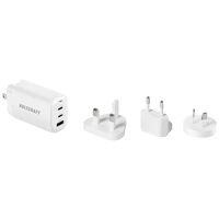 VOLTCRAFT UC-3ACX004 Reiseladeadapter 65W 1x USB-A, 2x USB-C® USB PD Weiß GaN, mit Europa-Adapter, mit UK-Adapter, mit VOLTCRAFT UC-3ACX004 Reiseladeadapter 65W 1x USB-A, 2x USB-C® USB PD Weiß GaN, mit Europa-Adapter, mit UK-Adapter, mit