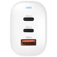 VOLTCRAFT UC-3ACX004 Reiseladeadapter 65 W 1x USB-A, 2x USB-C® USB PD Weiß GaN, mit Europa-Adapter VOLTCRAFT UC-3ACX004 Reiseladeadapter 65 W 1x USB-A, 2x USB-C® USB PD Weiß GaN, mit Europa-Adapter