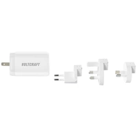 VOLTCRAFT UC-3ACX004 Reiseladeadapter 65W 1x USB-A, 2x USB-C® USB PD Weiß GaN, mit Europa-Adapter, mit UK-Adapter, mit VOLTCRAFT UC-3ACX004 Reiseladeadapter 65W 1x USB-A, 2x USB-C® USB PD Weiß GaN, mit Europa-Adapter, mit UK-Adapter, mit
