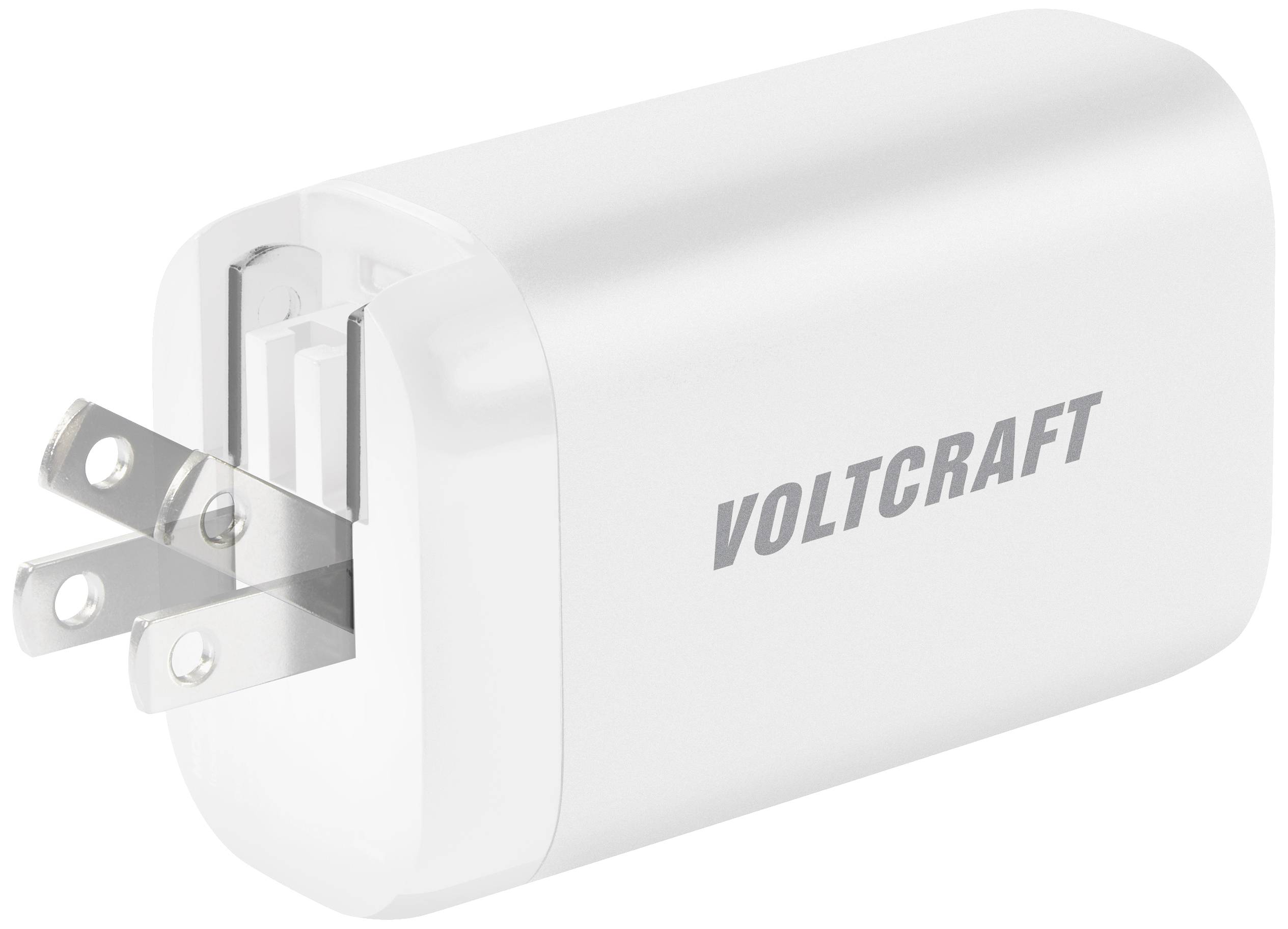 VOLTCRAFT UC-3ACX004 Reiseladeadapter 65W 1x USB-A, 2x USB-C® USB PD Weiß GaN, mit Europa-Adapter, mit UK-Adapter, mit