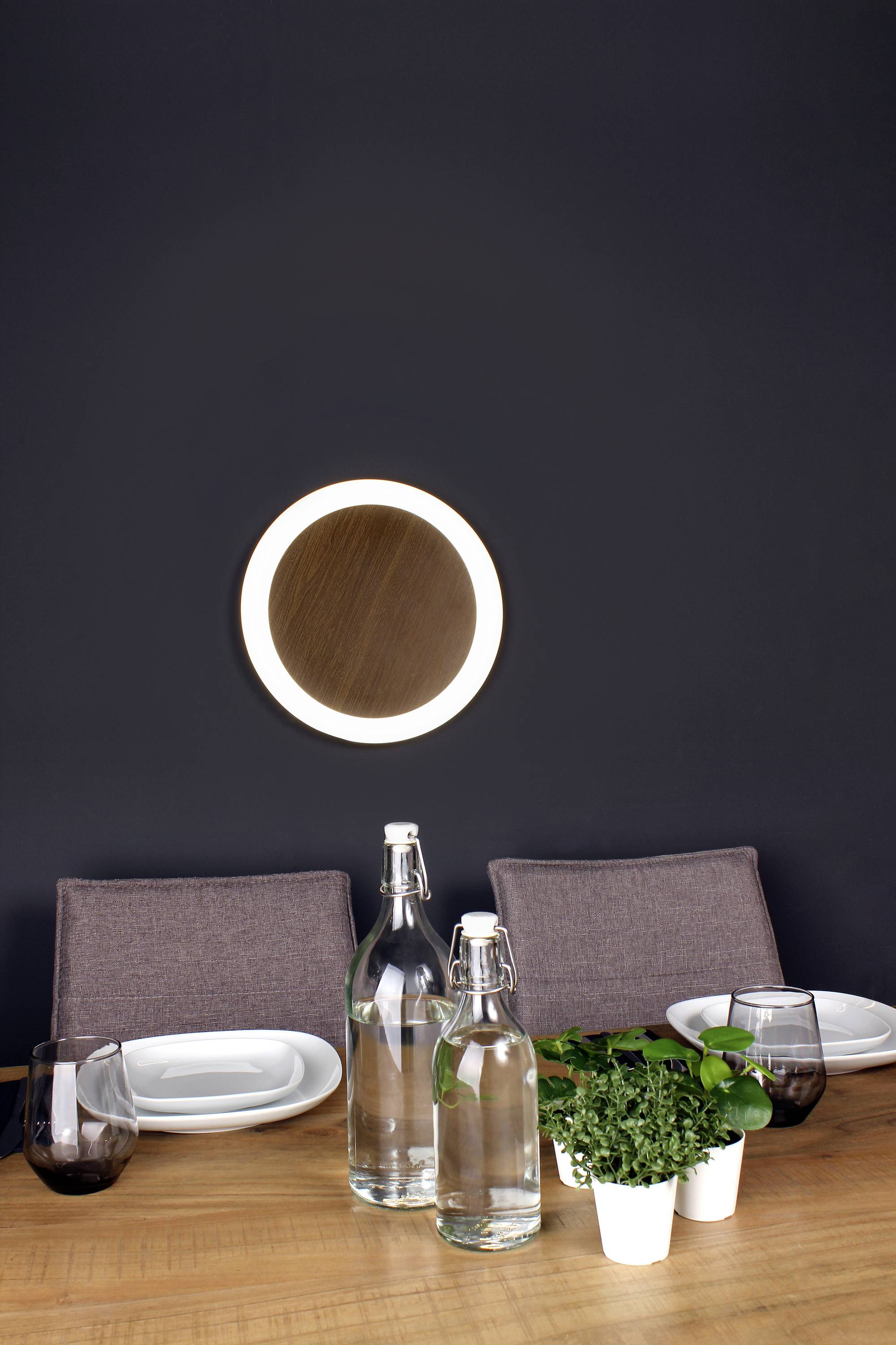 ECO-Light 9053 S WO MOON LED-Deckenleuchte LED 18W Holz