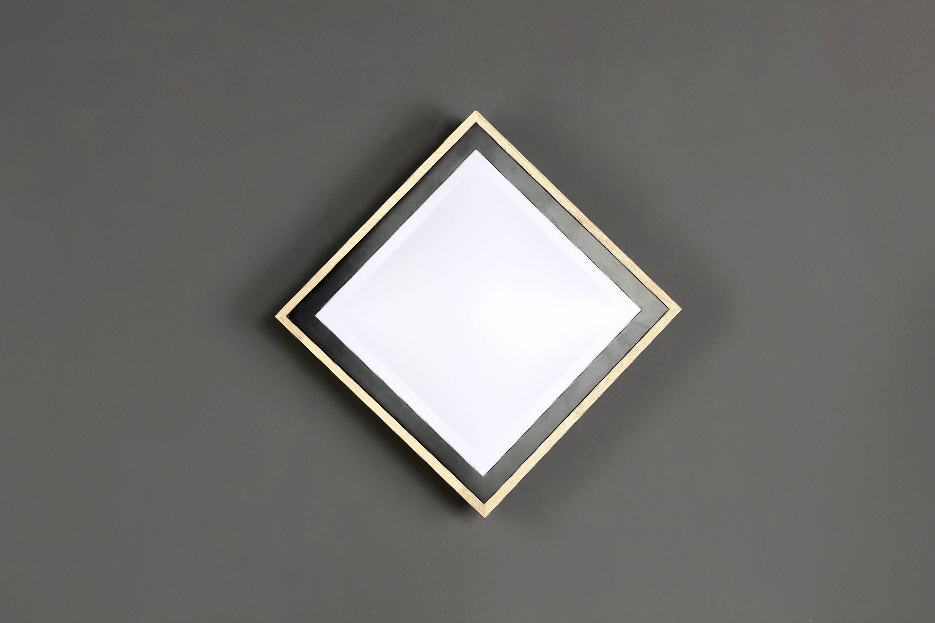 ECO-Light 9080 S WO SOLSTAR LED-Deckenleuchte LED 12W Holz, Schwarz, Weinrot