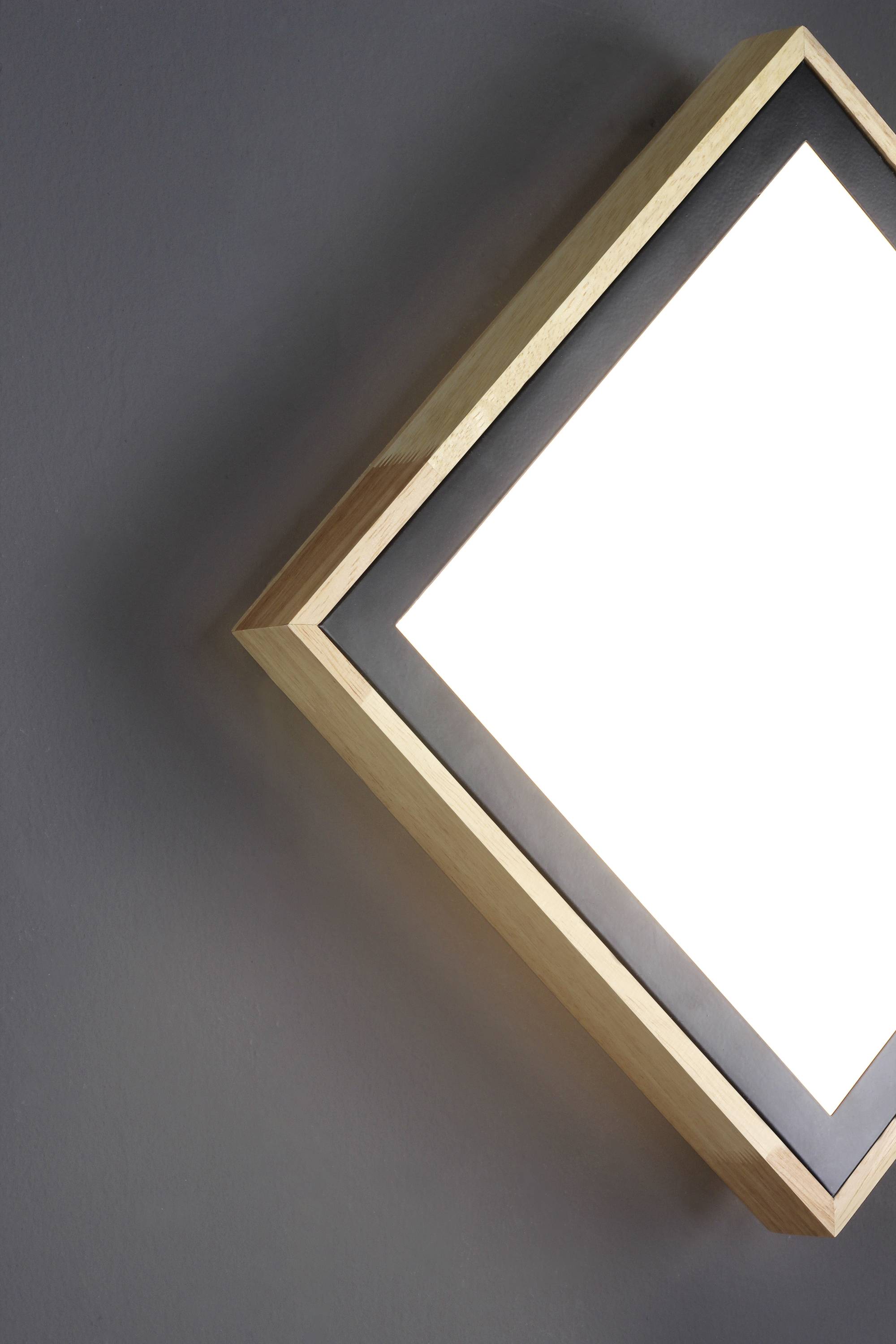 ECO-Light 9080 S WO SOLSTAR LED-Deckenleuchte LED 12W Holz, Schwarz, Weinrot