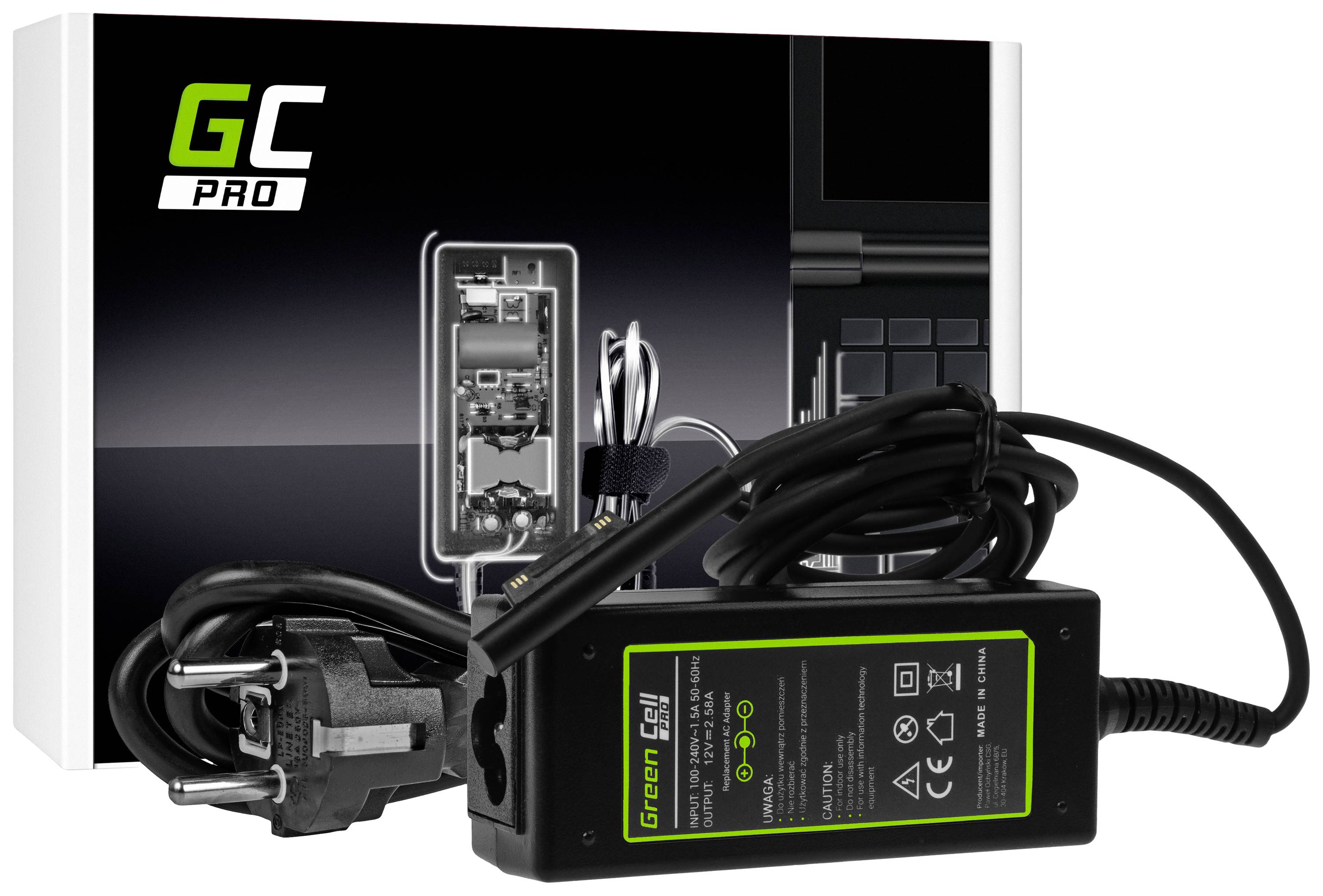 Green Cell GC-AD63P Notebook-Netzteil 36W 12V 2.58A