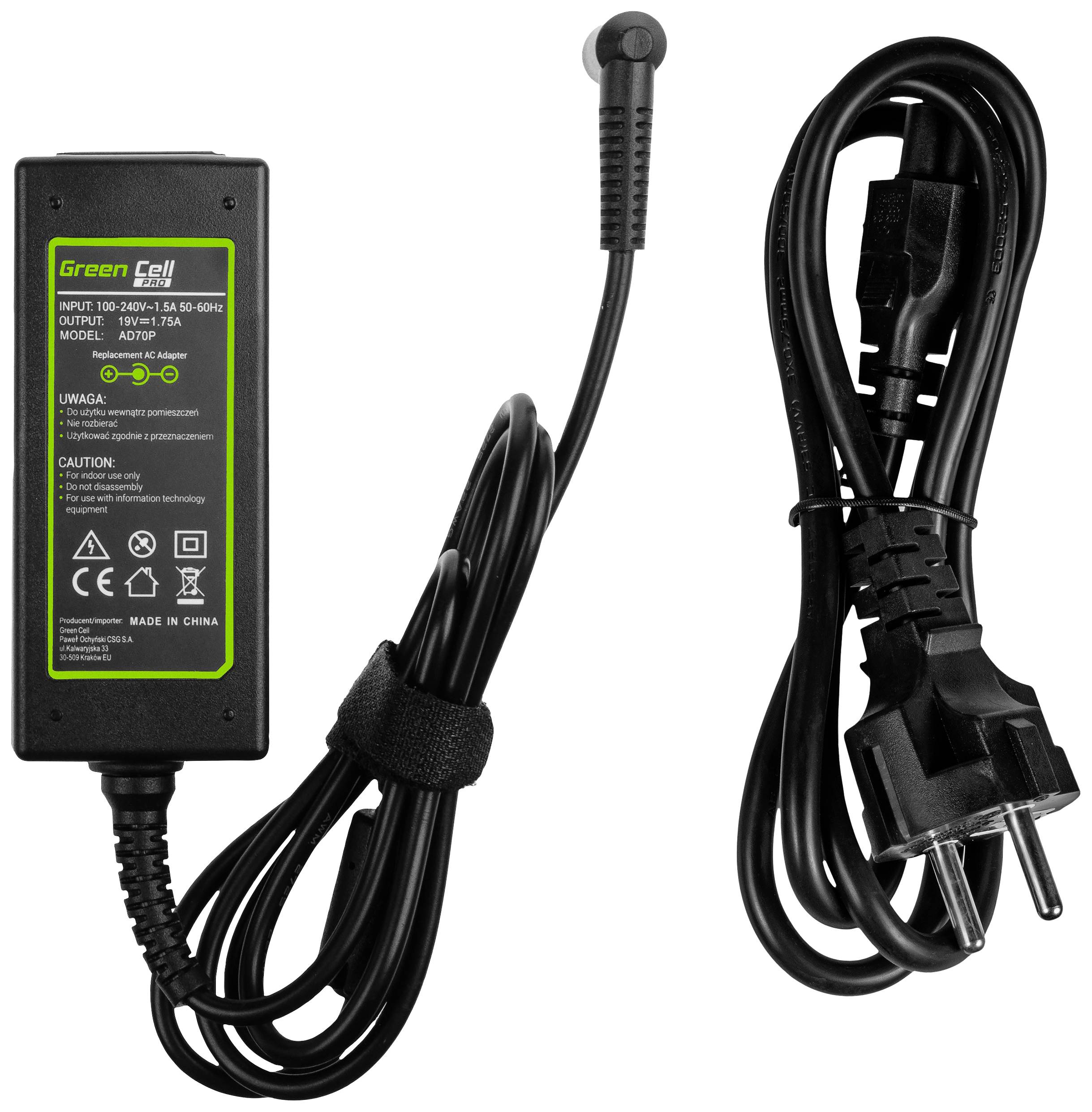 Green Cell GC-AD70P Notebook-Netzteil 33 W 19 V 1.75 A