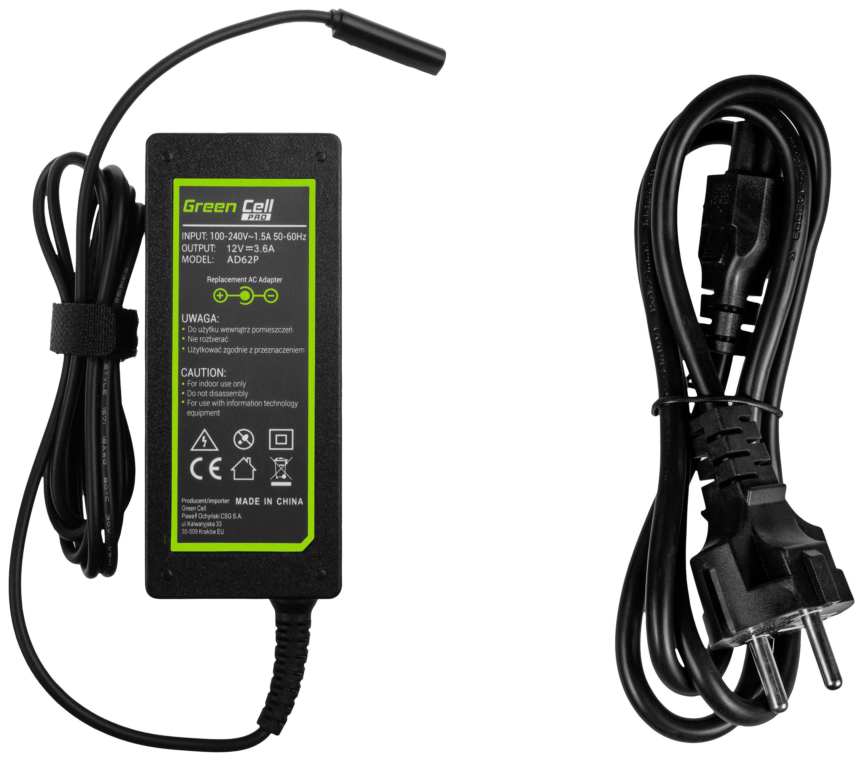 Green Cell GC-AD62P Notebook-Netzteil 48W 12V 3.6A