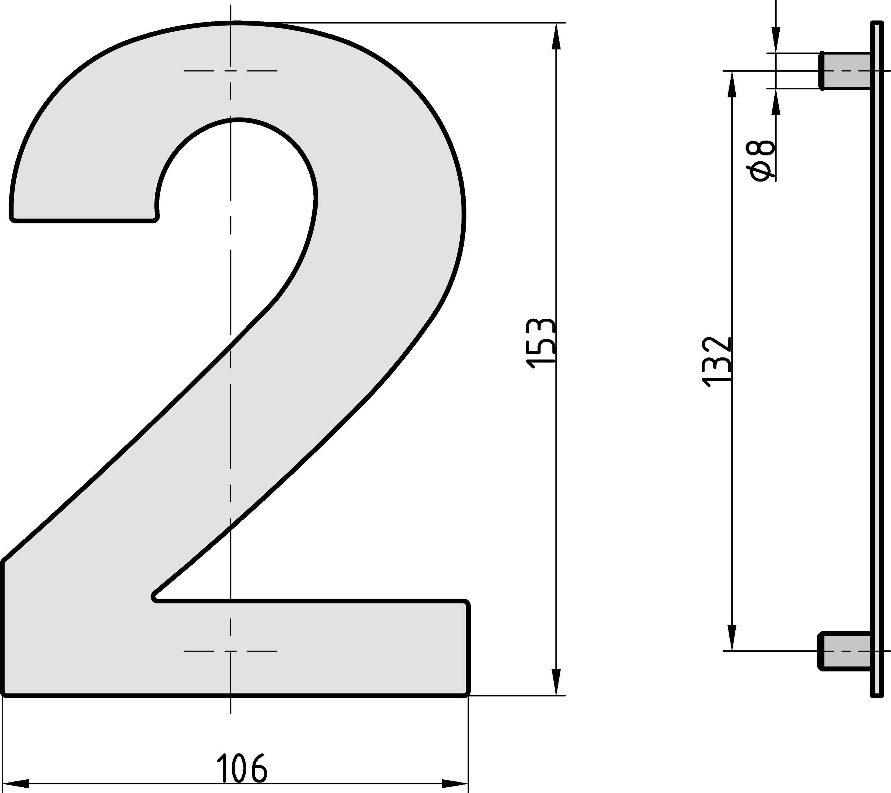 Basi 7300-1002 Hausnummerntafel Anthrazit