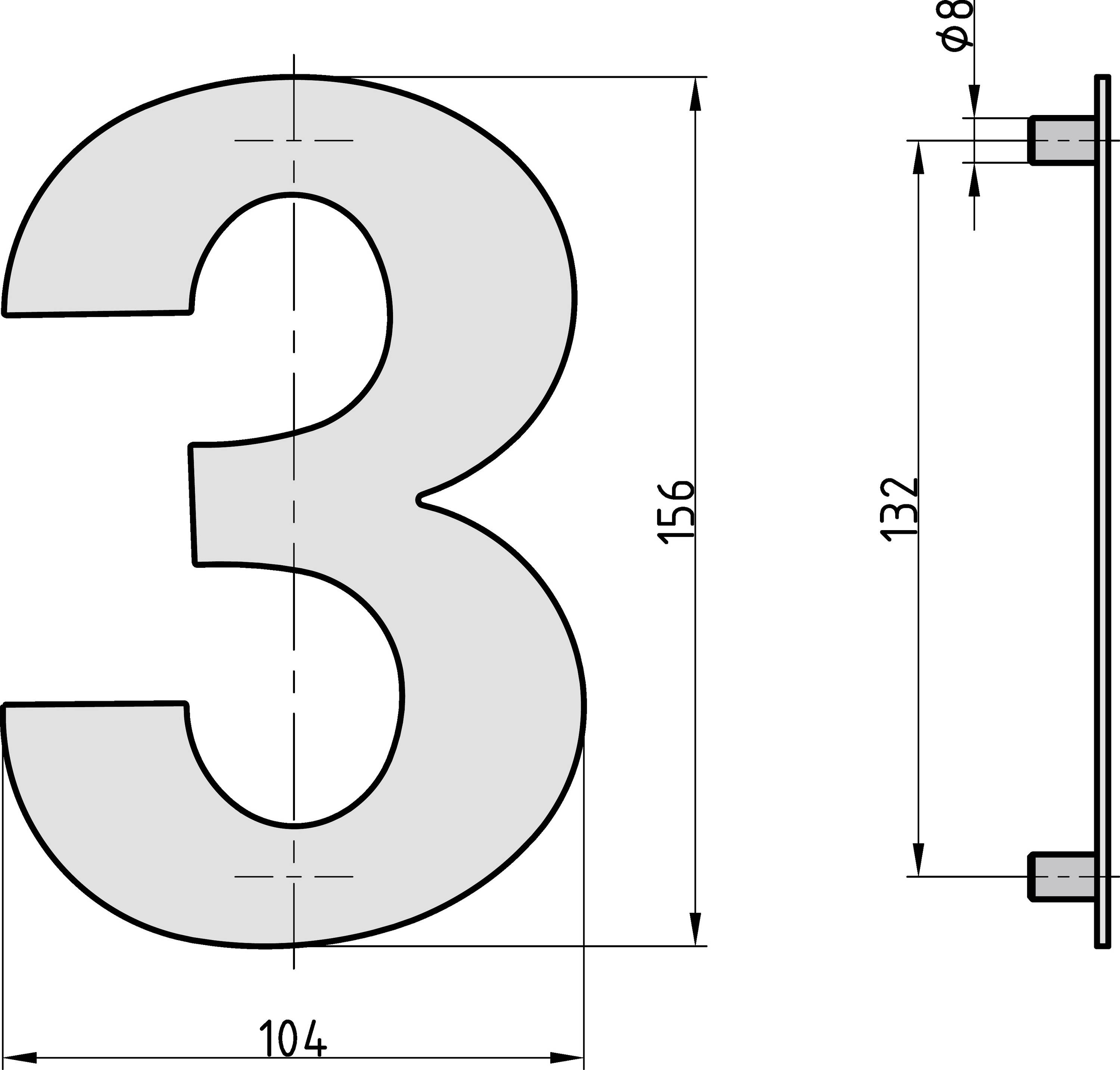 Basi 7300-1003 Hausnummerntafel Anthrazit