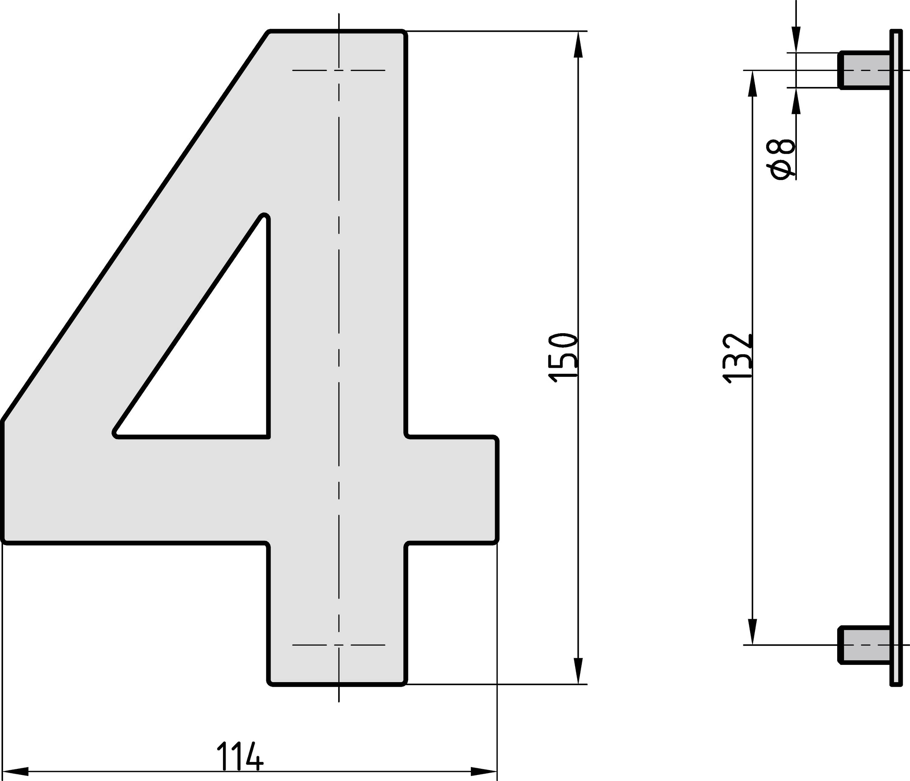 Basi 7300-1004 Hausnummerntafel Anthrazit