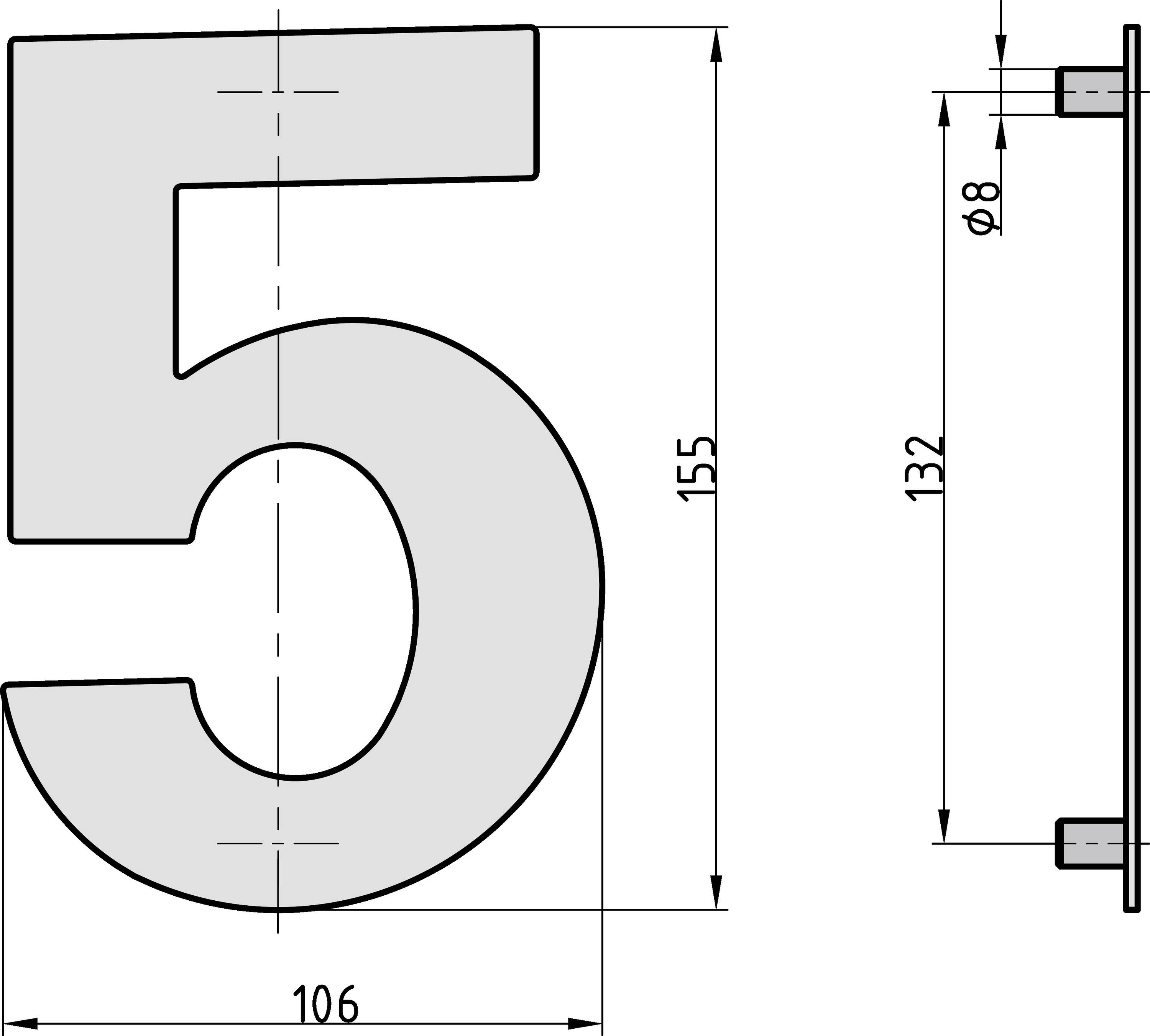 Basi 7300-1005 Hausnummerntafel Anthrazit