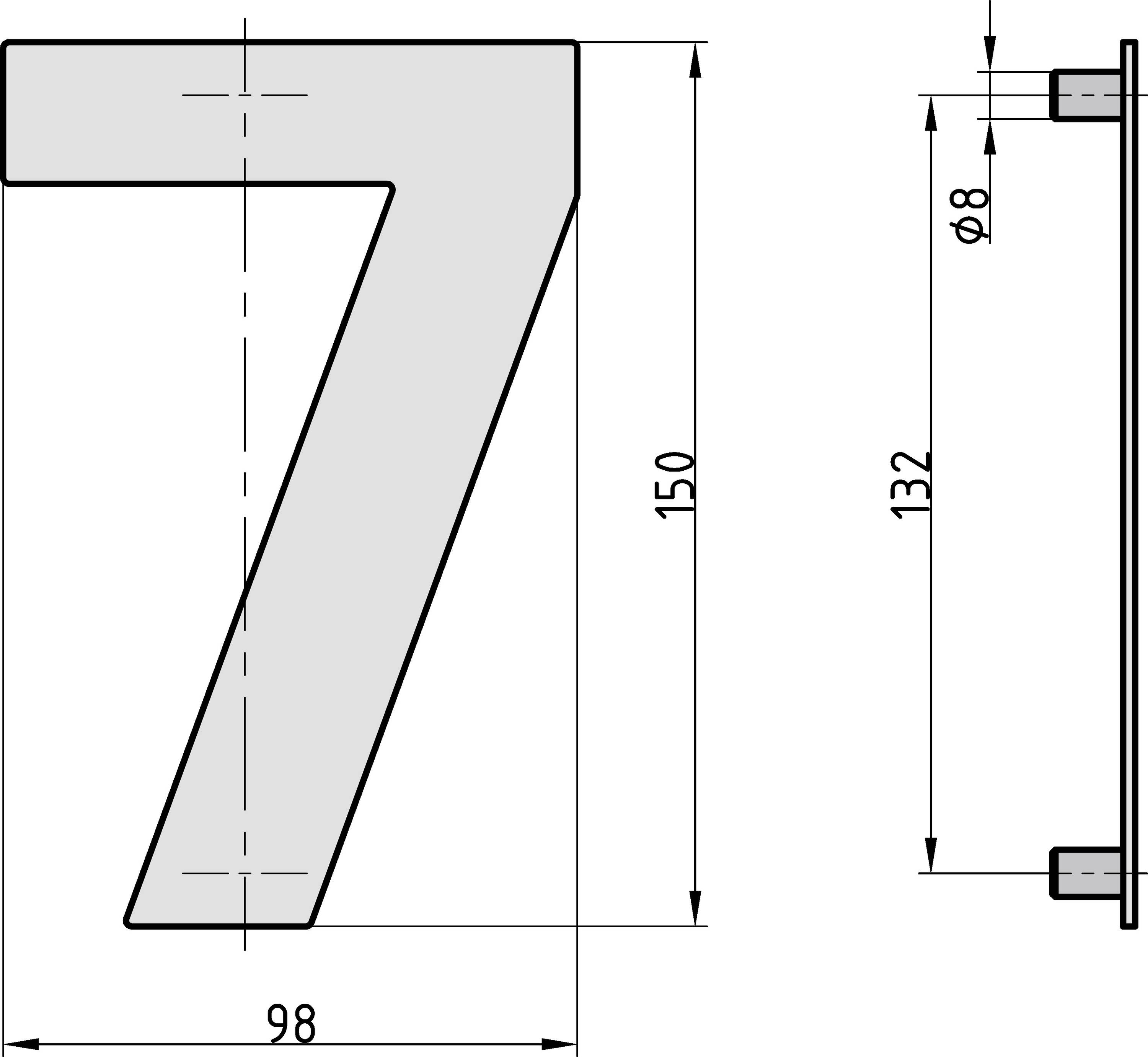 Basi 7300-1007 Hausnummerntafel Anthrazit
