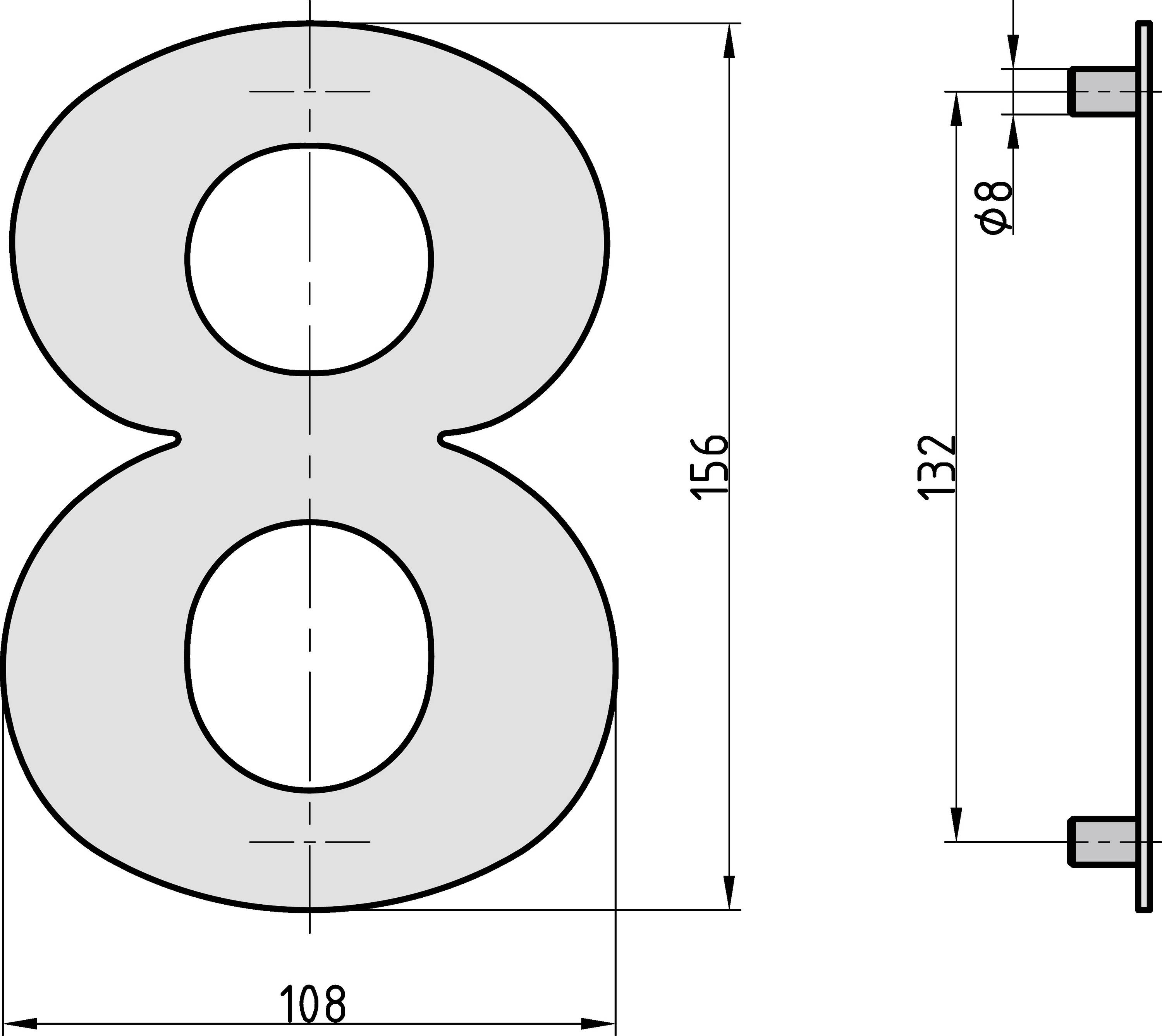 Basi 7300-1008 Hausnummerntafel Anthrazit