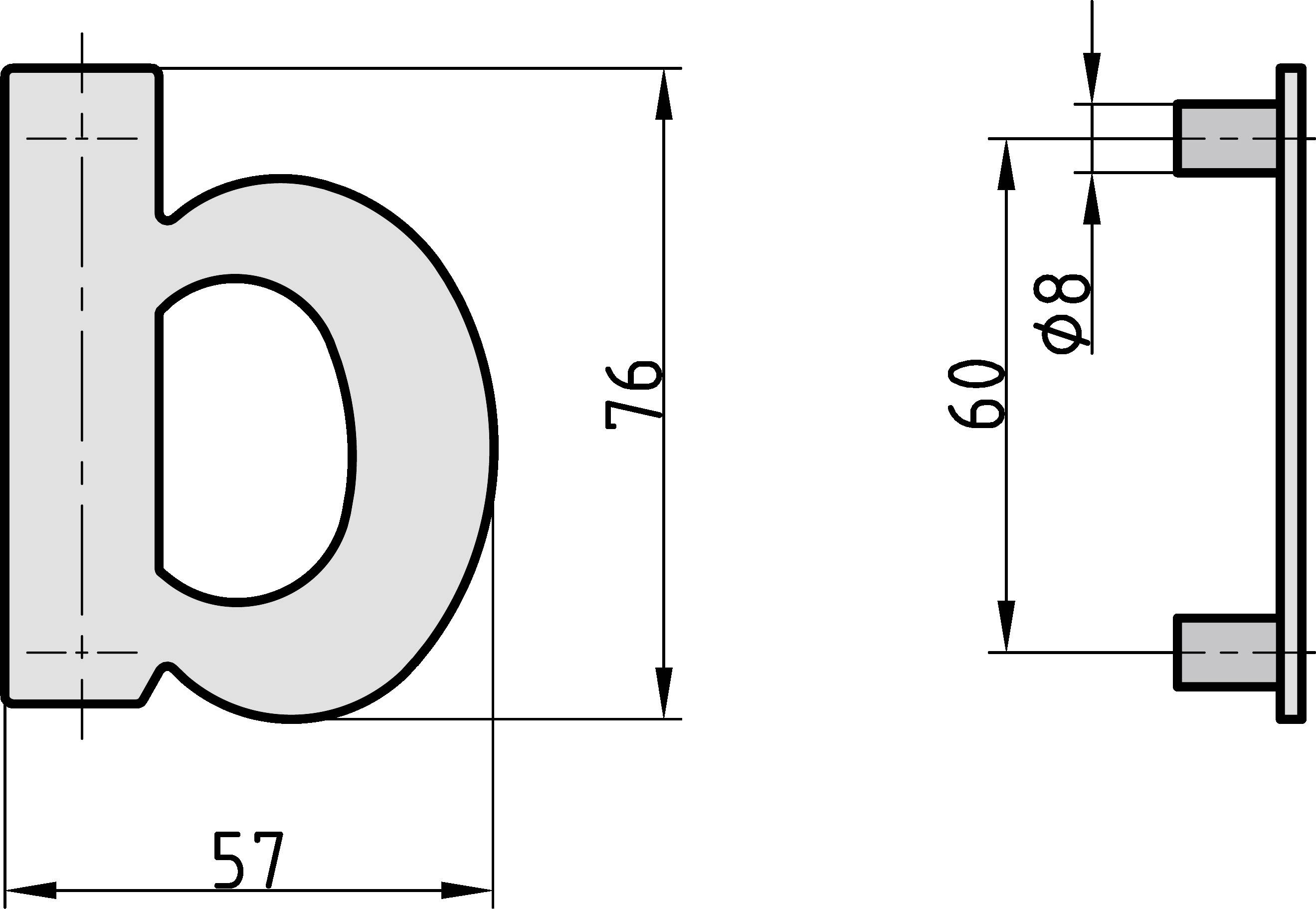 Basi 7300-1013 Hausnummerntafel Anthrazit