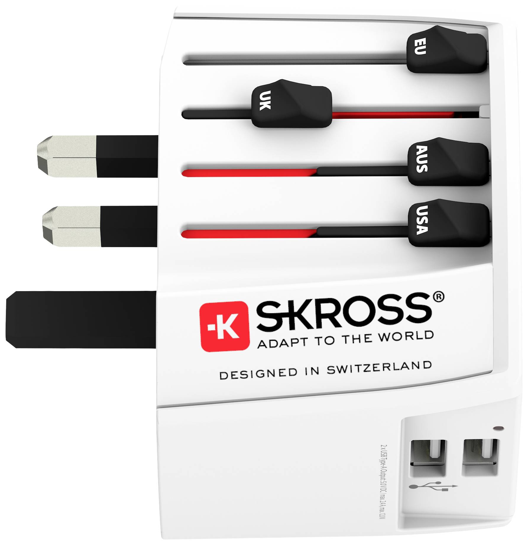 Skross 1.302960 Reiseadapter MUV USB (2xA)