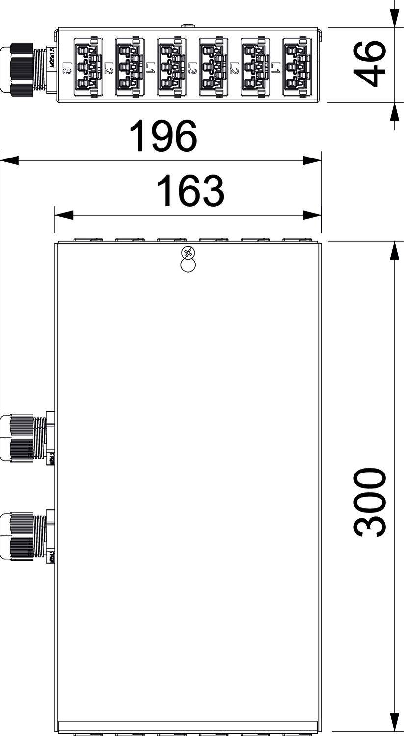 OBO Bettermann UVS-WIN F6S6W Energieverteilungs-Board - Gesamtpolzahl: 5 1St.