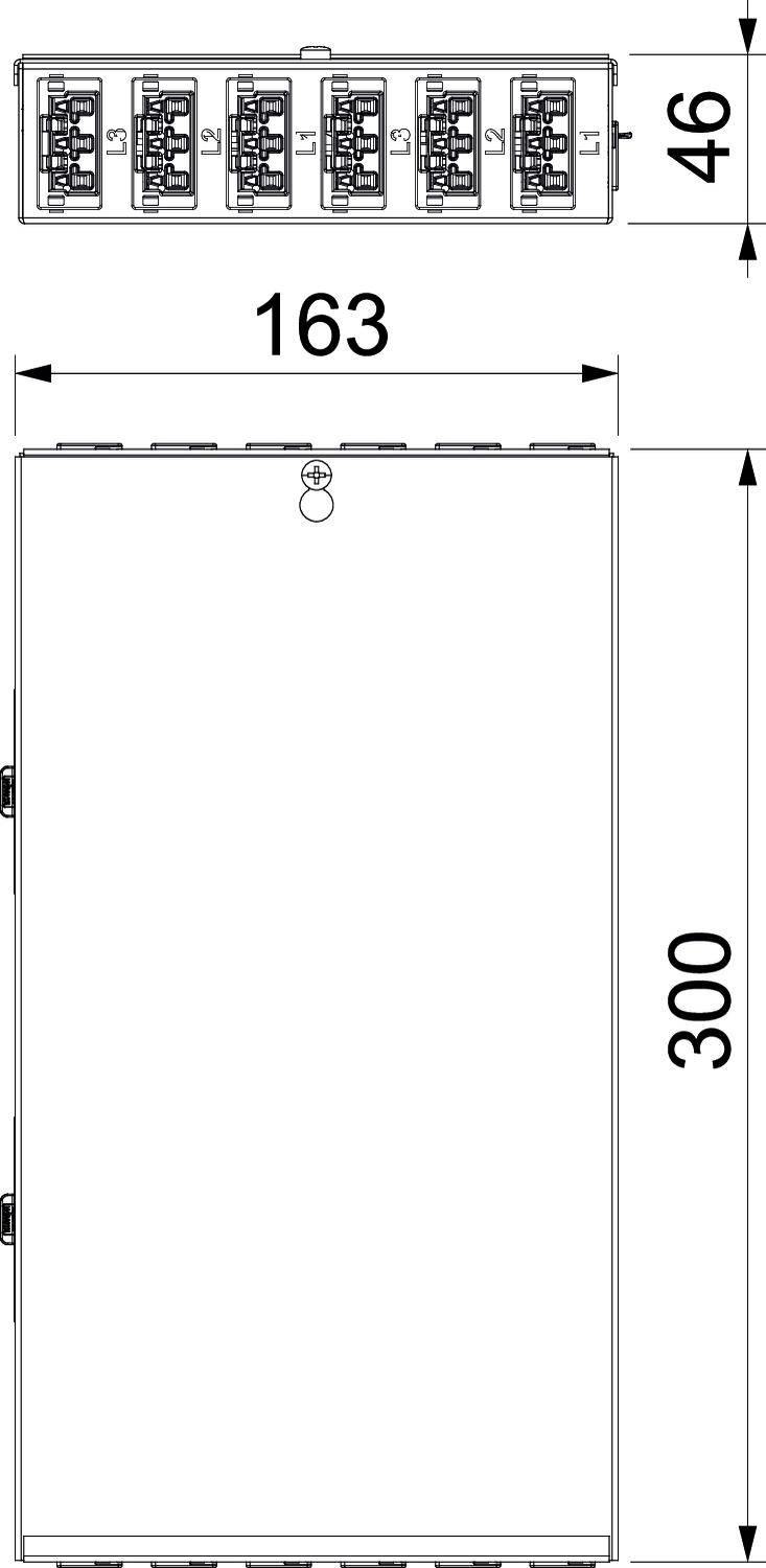 OBO Bettermann UVS-WIN 6S6W Energieverteilungs-Board - Gesamtpolzahl: 5 1St.