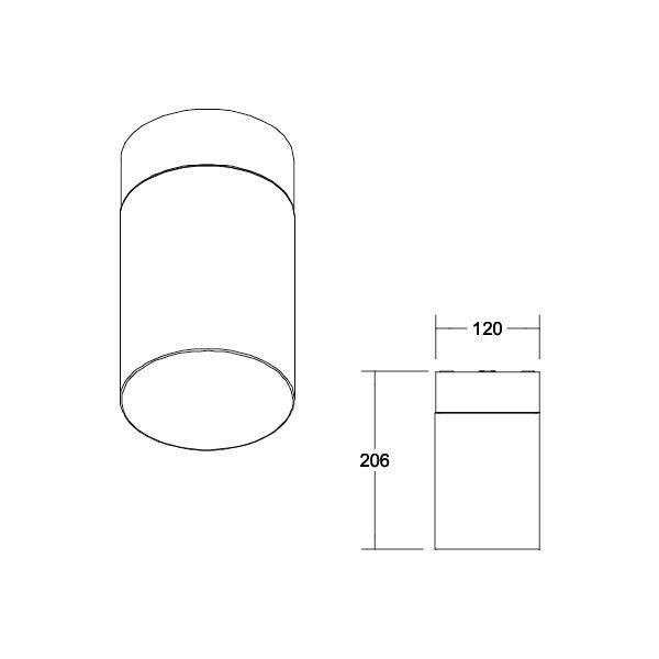 Brumberg 60141180 60141180 Deckenleuchte 8W Schwarz