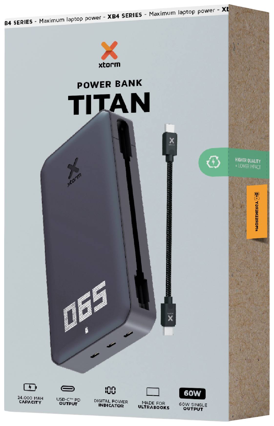 Xtorm by A-Solar XB401 Powerbank 24000 mAh Li-Ion USB-C® Schwarz