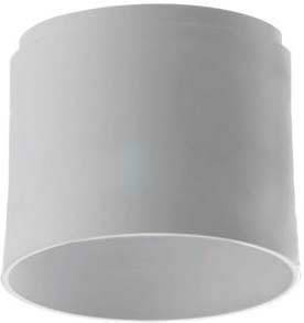 Grauer zylindrischer Lampenschirm aus Metall, ohne sichtbare Befestigungen oder Glühbirne.