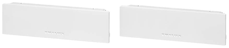 Zwei weiße rechteckige Gegenstände nebeneinander, möglicherweise elektronische oder Haushaltsgeräte, ohne sichtbare Details oder Marken.