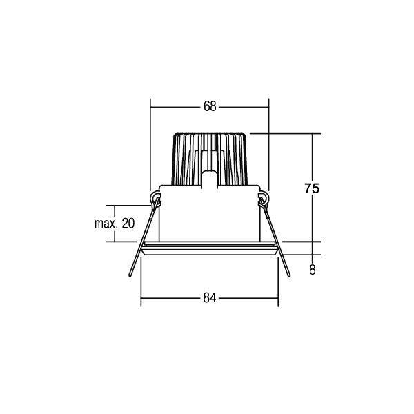 Brumberg 39306423 39306423 LED Ein-/Aufbaustrahler LED 6W Silber