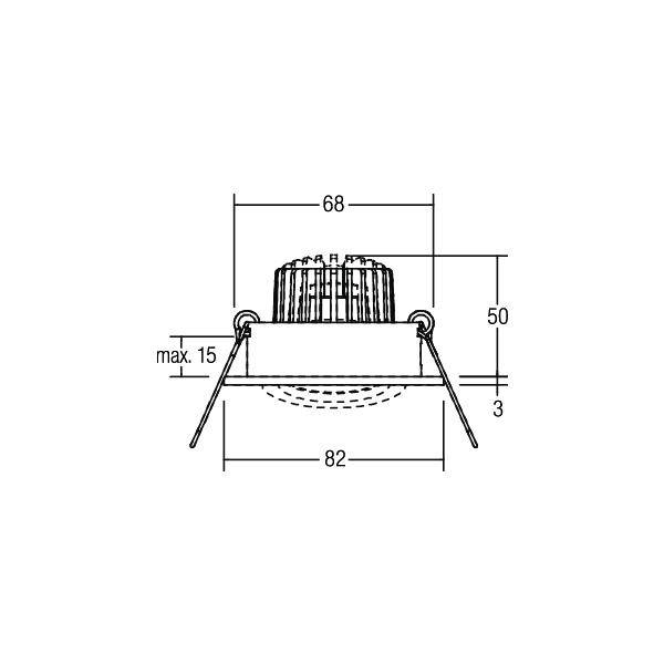 Brumberg 12373073 12373073 LED Ein-/Aufbaustrahler LED LED fest eingebaut 3W Weiß