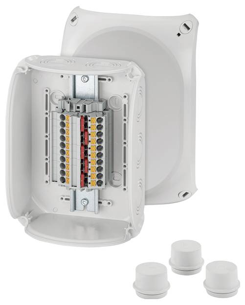 Hensel 62000420 Abzweigkasten mit Schraubklemmen, halogenfrei (L x B) 210mm x 155mm 1St.