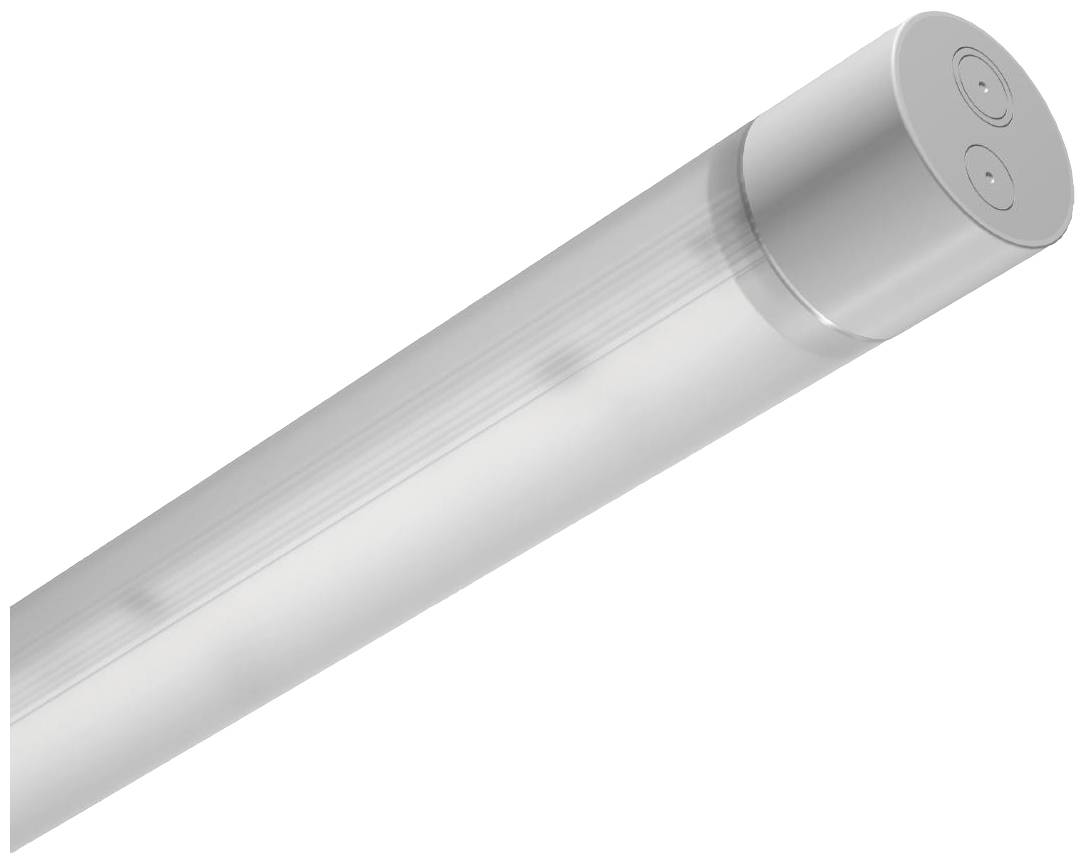 Ein zylinderförmiges LED-Leuchtrohr mit einem runden Ende, das für die Innenbeleuchtung verwendet wird. Es besitzt ein schlichtes, modernes Design.