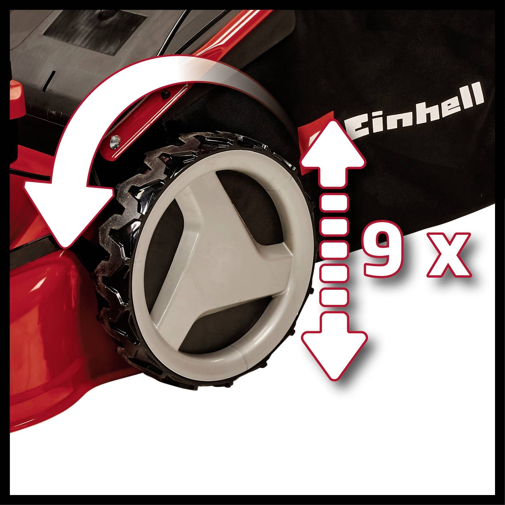 Einhell GC-PM 46 SM HW-E Li Power X-Change Benzin Rasenmäher inkl. Ladegerät, inkl. Akku, Heckauswurf 2000W 18V Schnittbreite