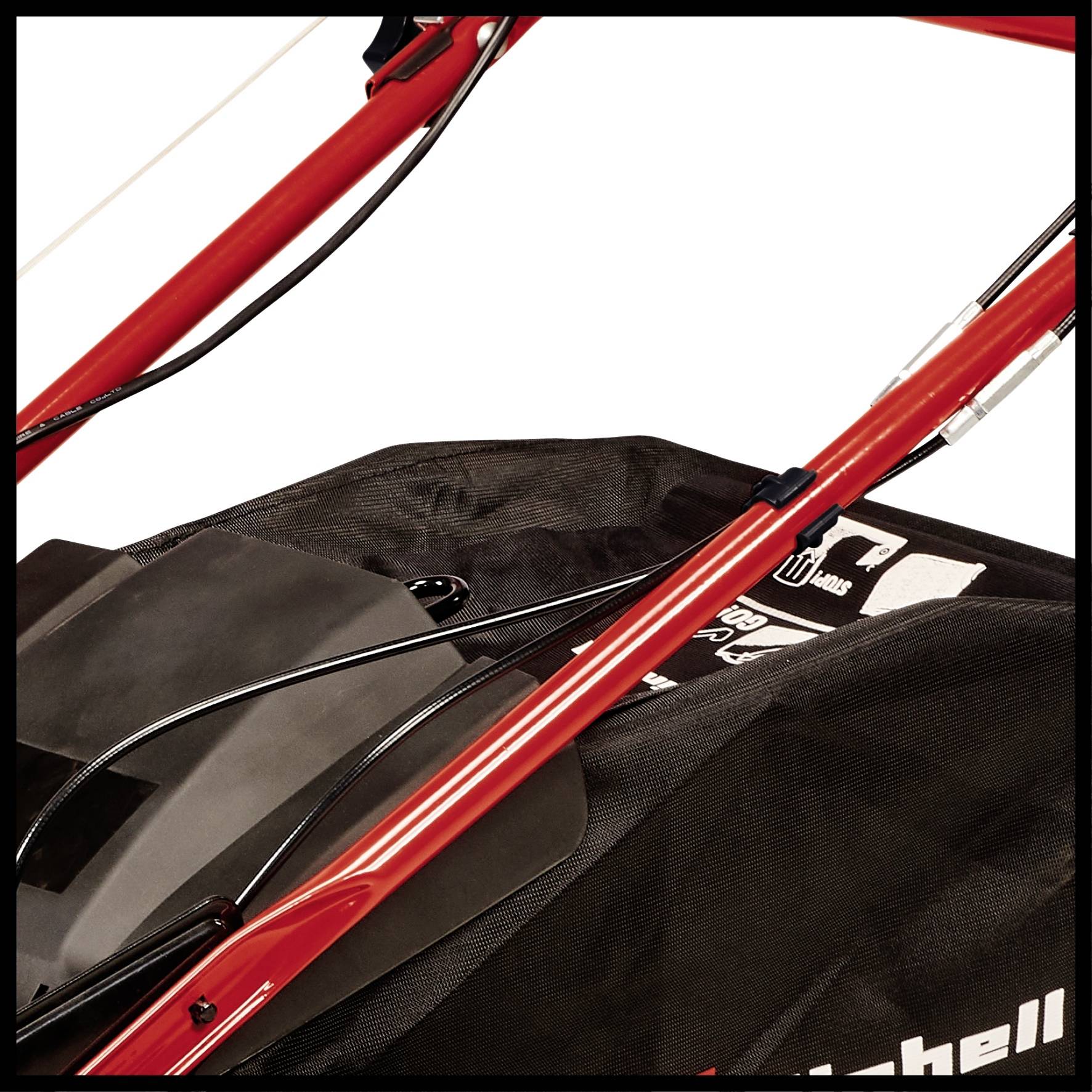 Einhell GC-PM 46 S HW-E Benzin Rasenmäher mit Schnitthöhenverstellung, Höhenverstellbarer Griff mit Klappfunktion 2kW 12V