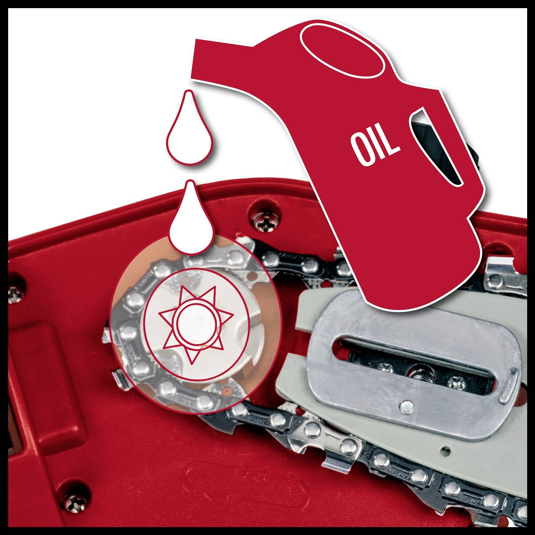 Ölbehälter wird über Zahnräder geleert; wichtig für Wartung und Schmierung.