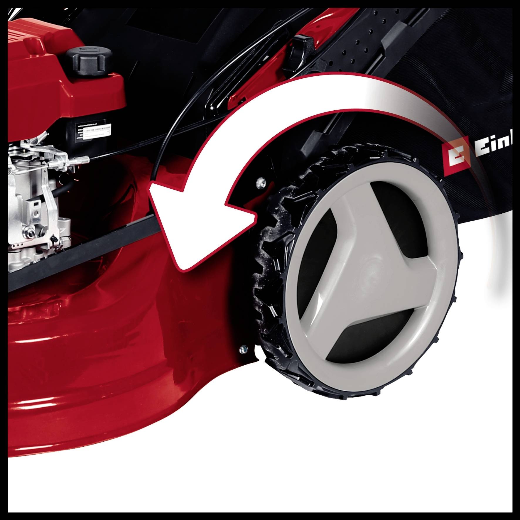 Einhell GC-PM 51/3 S HW-E Benzin Rasenmäher Höhenverstellbarer Griff 2700W Schnittbreite (max.) 51cm Geeignet für 1800m²