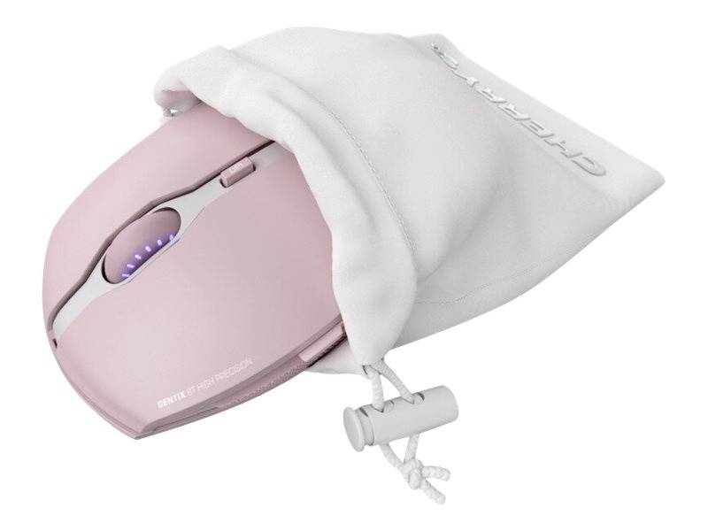 CHERRY GENTIX BT Maus Bluetooth® Optisch Kirschblütenrosa 7 Tasten 1000 dpi, 2000 dpi Integriertes Scrollrad, Wiederaufladbar