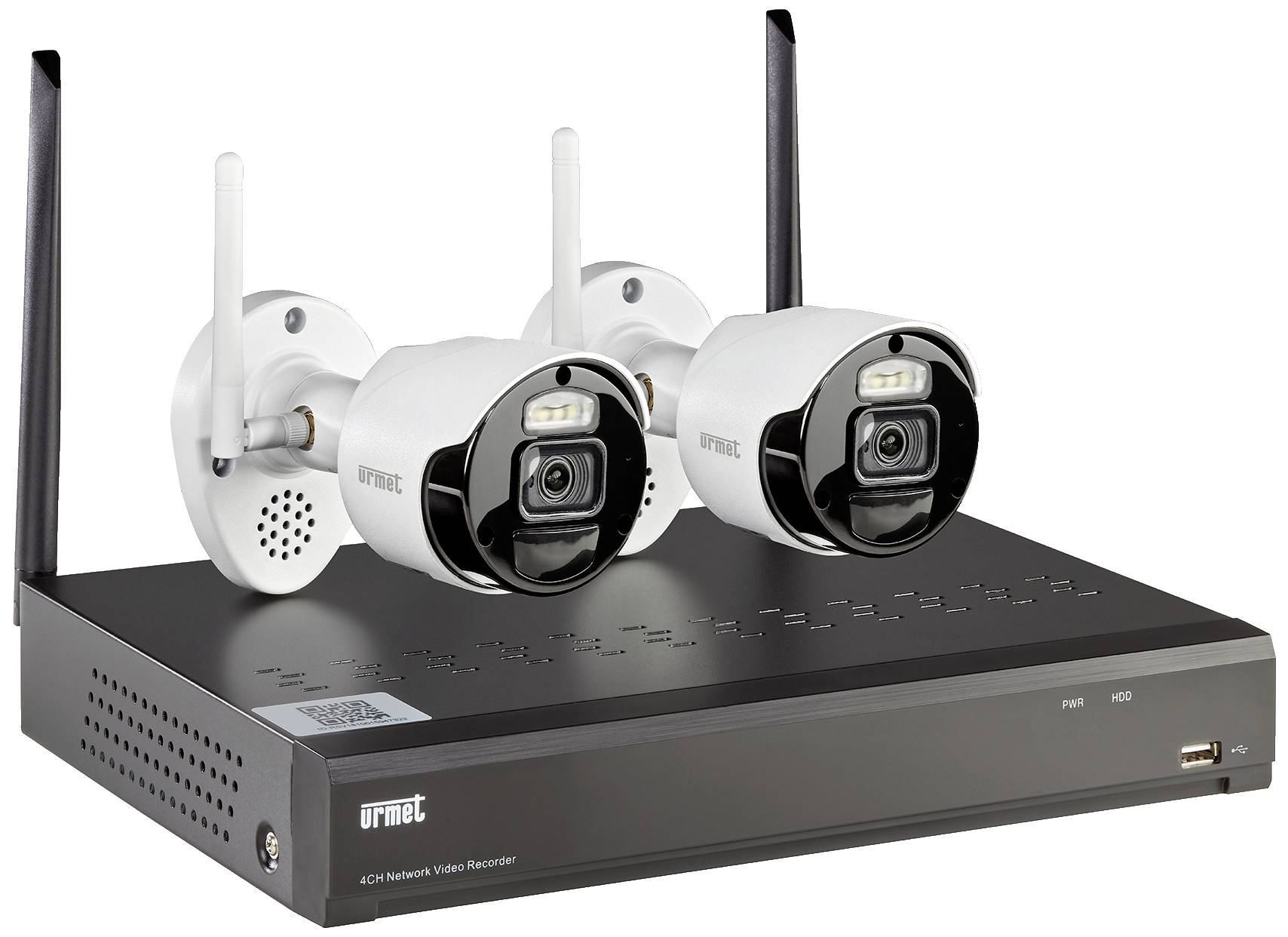 Urmet SET 1098/820 1098/820 WLAN IP-Überwachungskamera-Set 8-Kanal mit 2 Kameras 1920 x 1080 Pixel