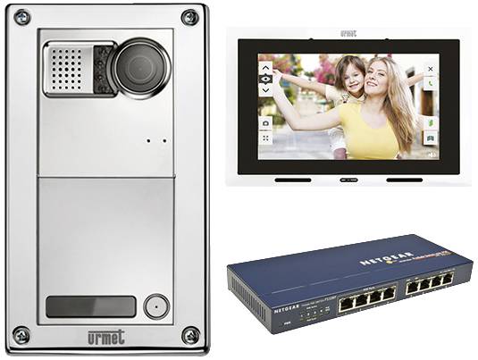 Urmet SET 1060/601 IP-Video-Türsprechanlage WLAN, Bluetooth®, LAN Komplett-Set