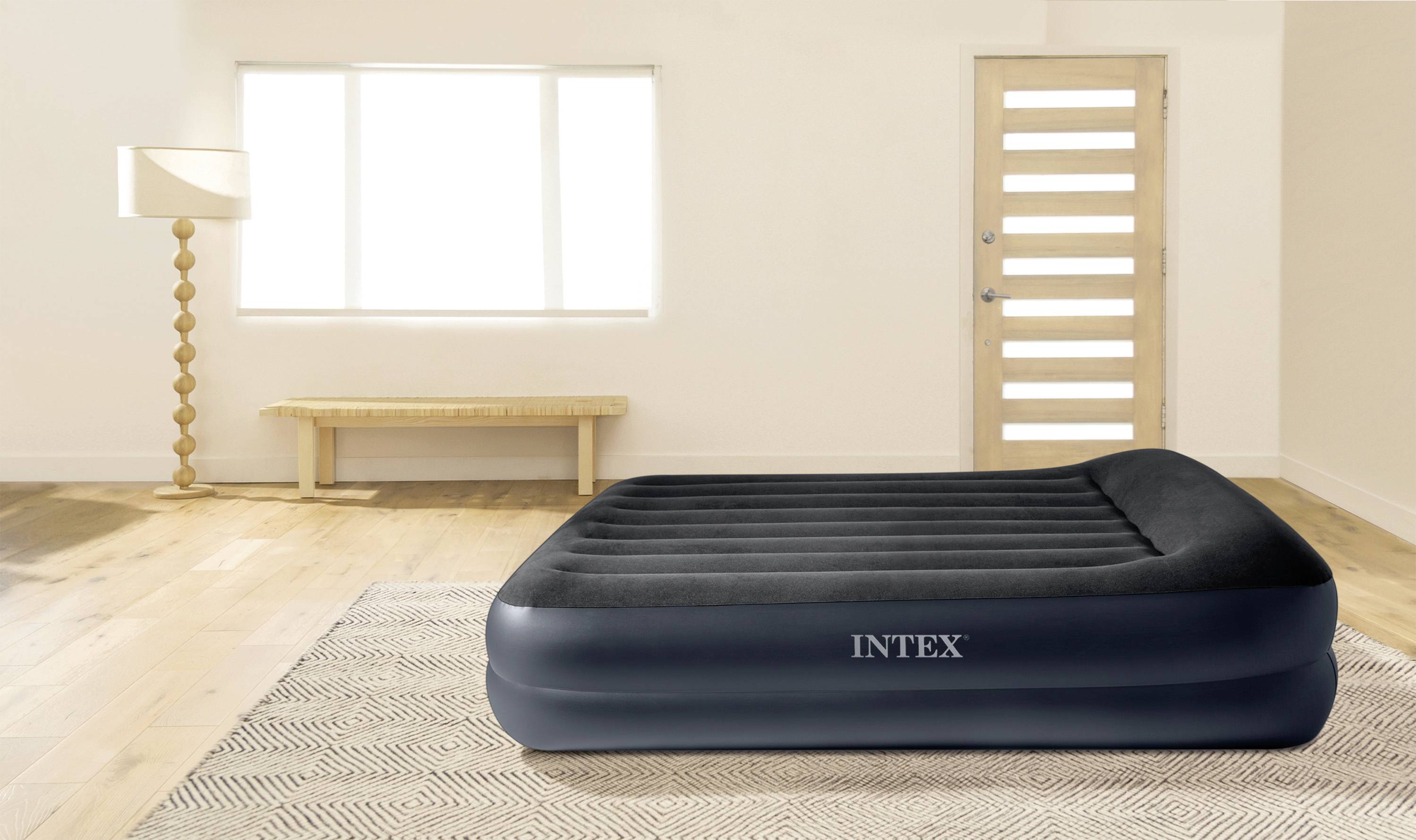 Intex 64124ND DuraBeam PillowRestRaised Luftbett (L x B x H) 203 x 152 x 42 cm Schwarz