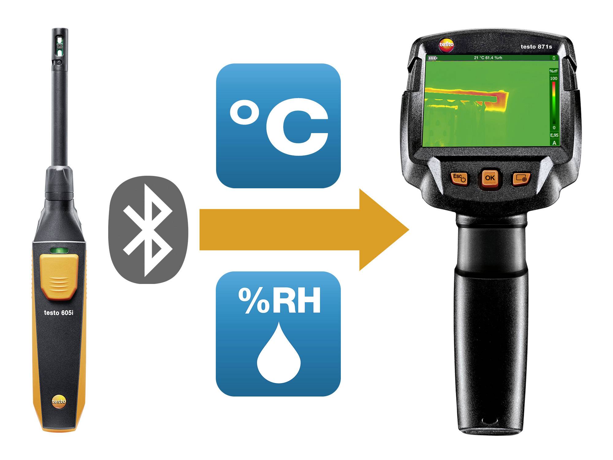 Testo 871s Baudiagnose-Set Wärmebildkamera -30 bis +650°C 240 x 180 Pixel 9Hz