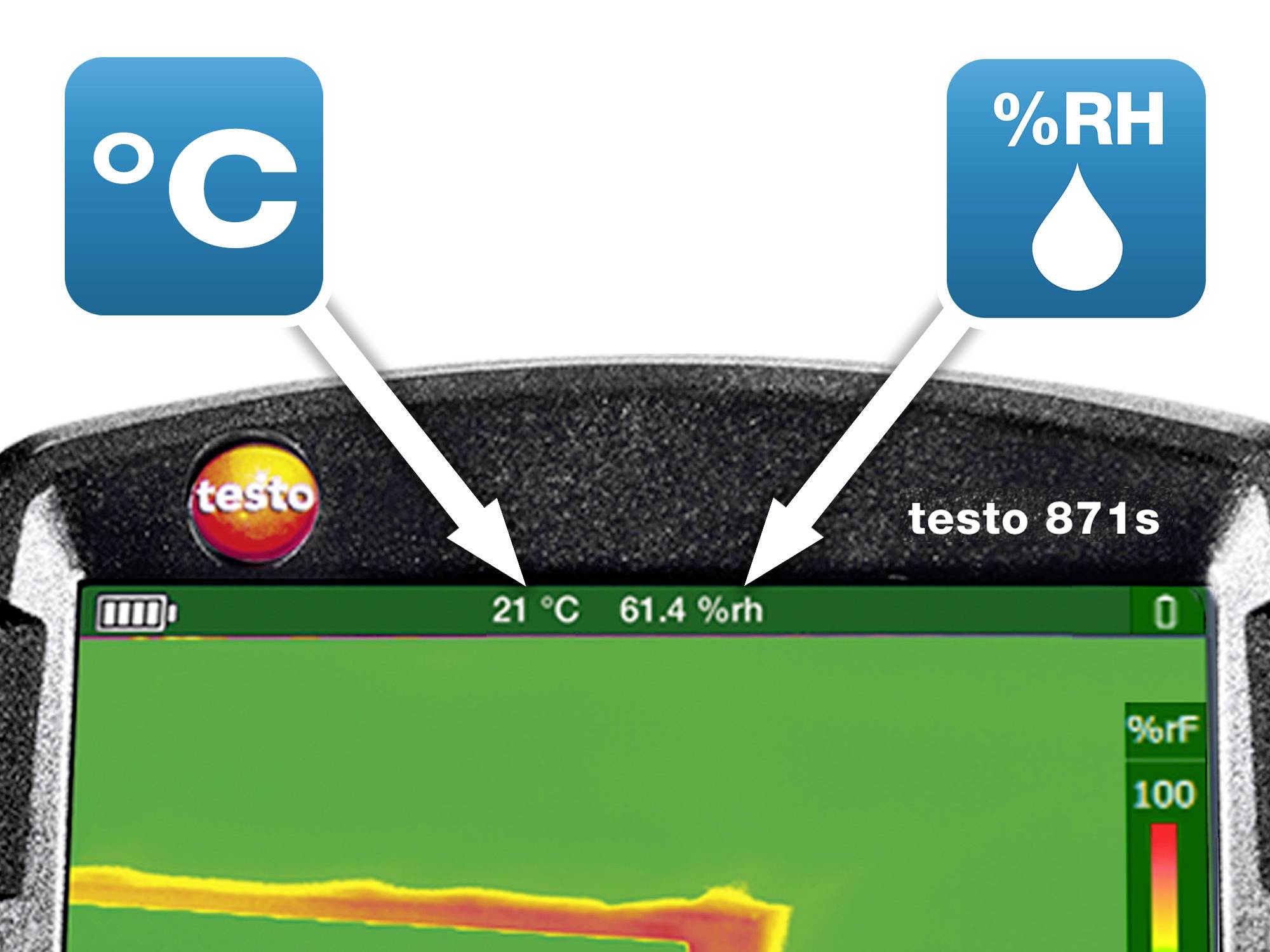 Testo 871s Baudiagnose-Set Wärmebildkamera -30 bis +650°C 240 x 180 Pixel 9Hz
