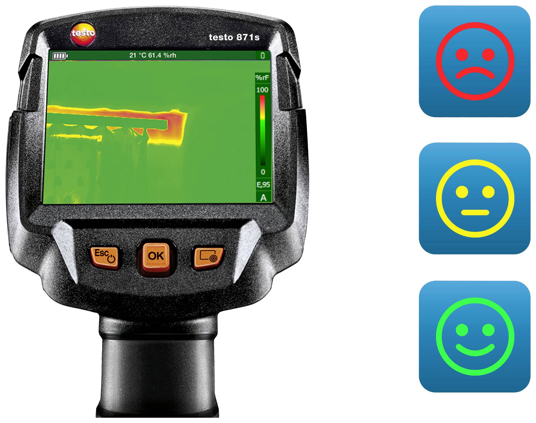 Testo 871s Baudiagnose-Set Wärmebildkamera -30 bis +650°C 240 x 180 Pixel 9Hz