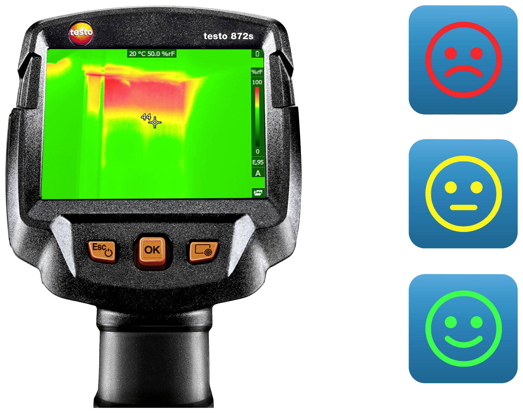 Testo 872s Baudiagnose-Set Wärmebildkamera -30 bis +650°C 240 x 180 Pixel 9Hz