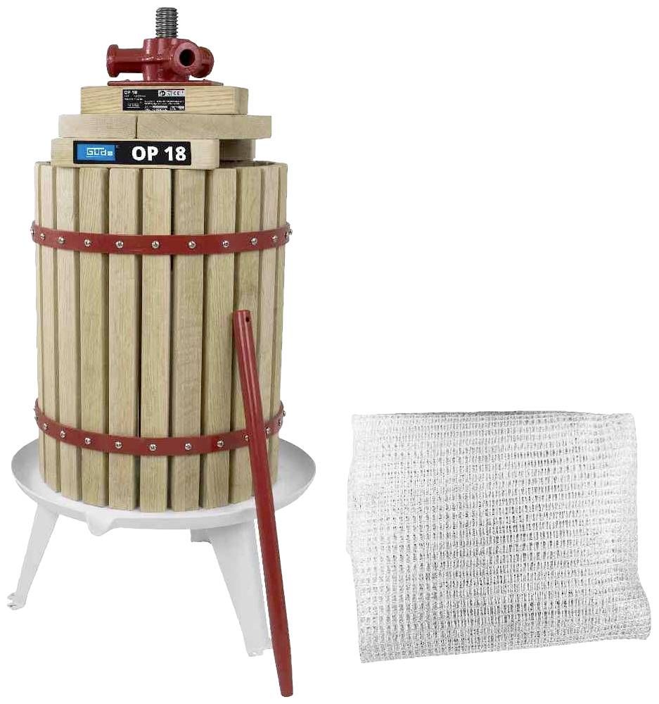 GÜDE Obstpresse OP18 Holz, Rot