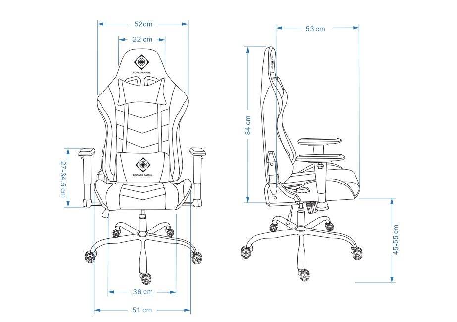 DELTACO GAMING PCH80 "Jumbo" Gaming-Stuhl Pink, Rosa