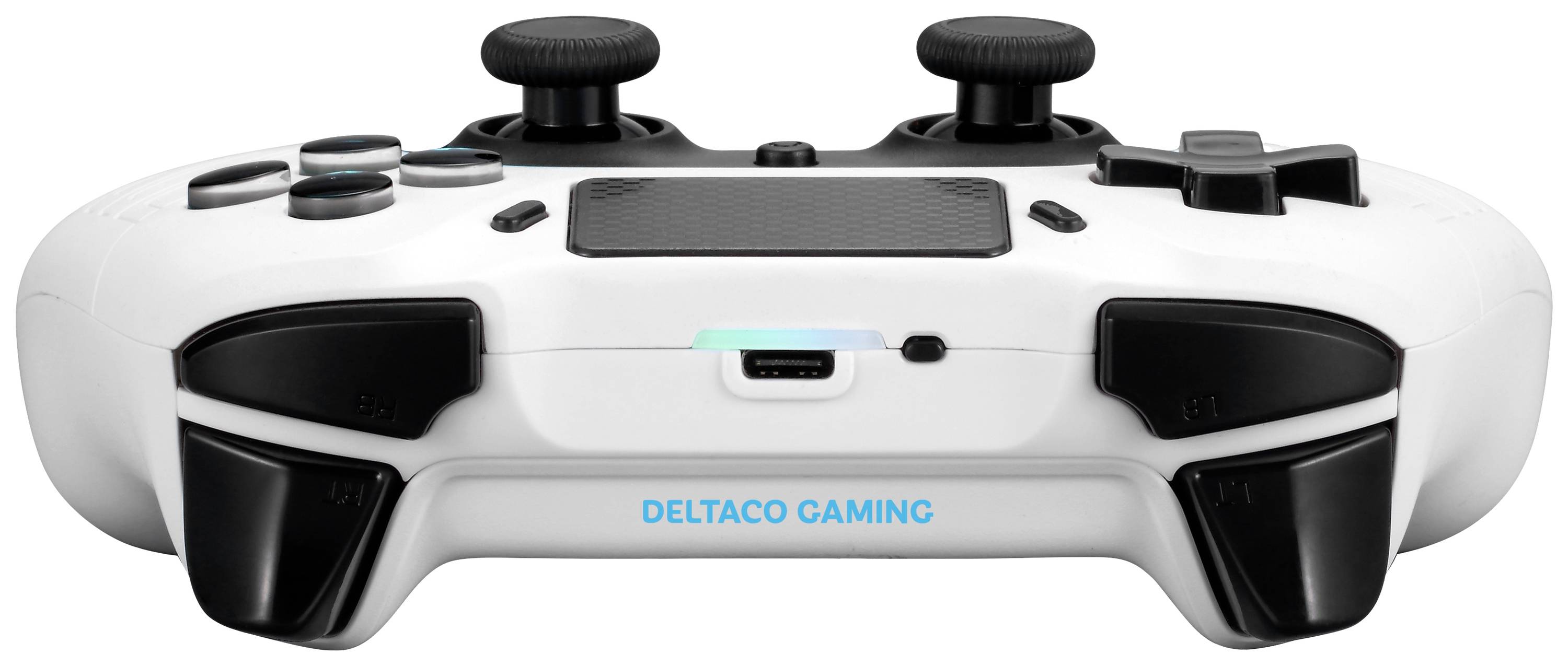 DELTACO GAMING Wireless PS4 & PC Controller Controller PlayStation 4, PC, Android, iOS Weiß